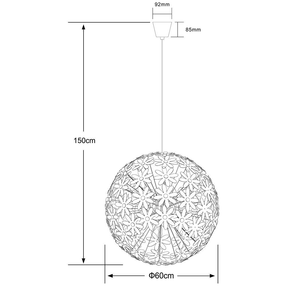 Set LED-Leuchte, Kaltweiß, Leuchte Hänge Smarte Lampe etc-shop dimmbar Leuchtmittel Farbwechsel, Blüten inklusive, Pendel im Neutralweiß, App Warmweiß, Tageslichtweiß, Sprach Steuerung