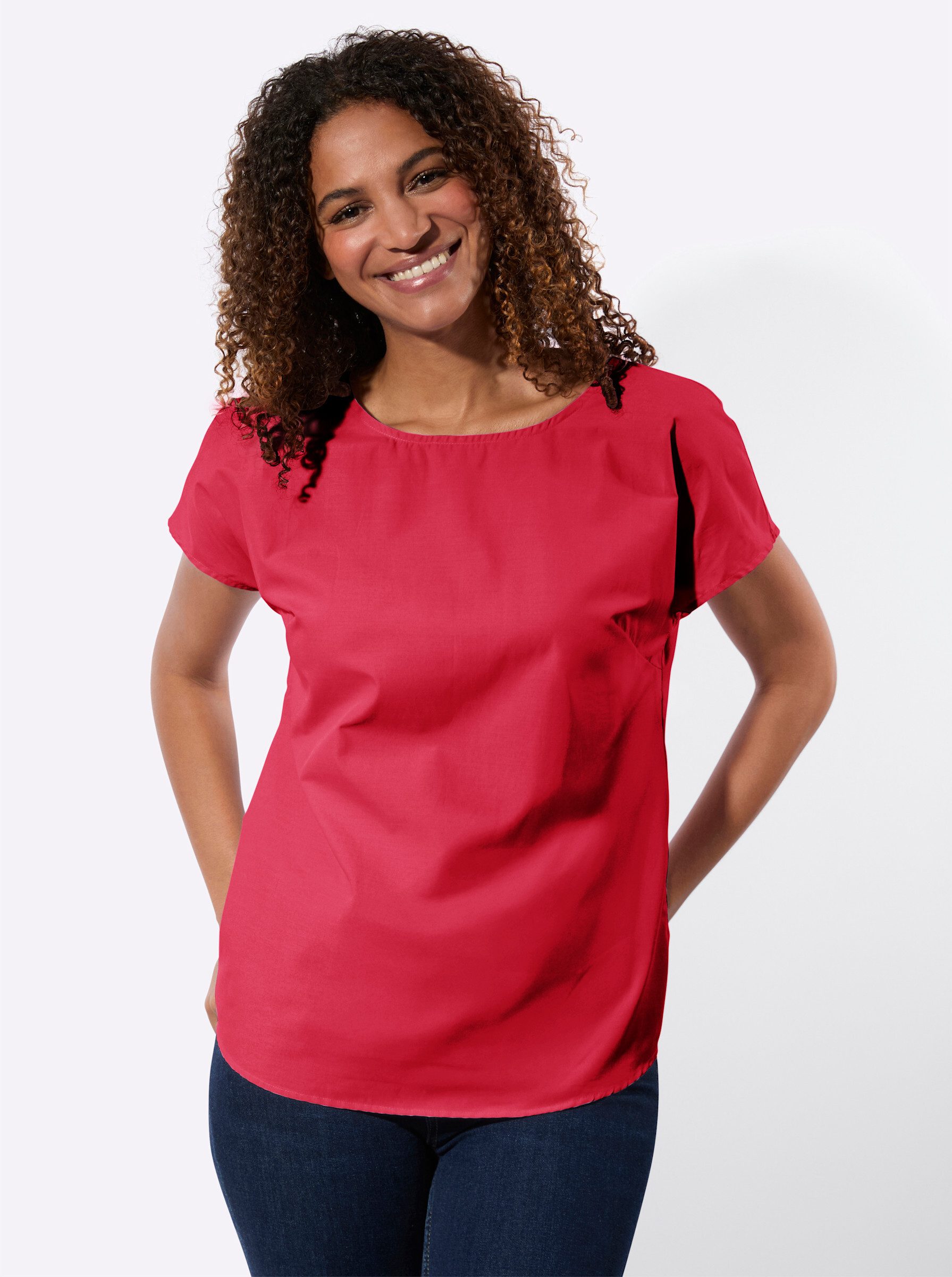 Witt Klassische Bluse Schlupfbluse Kurzarm