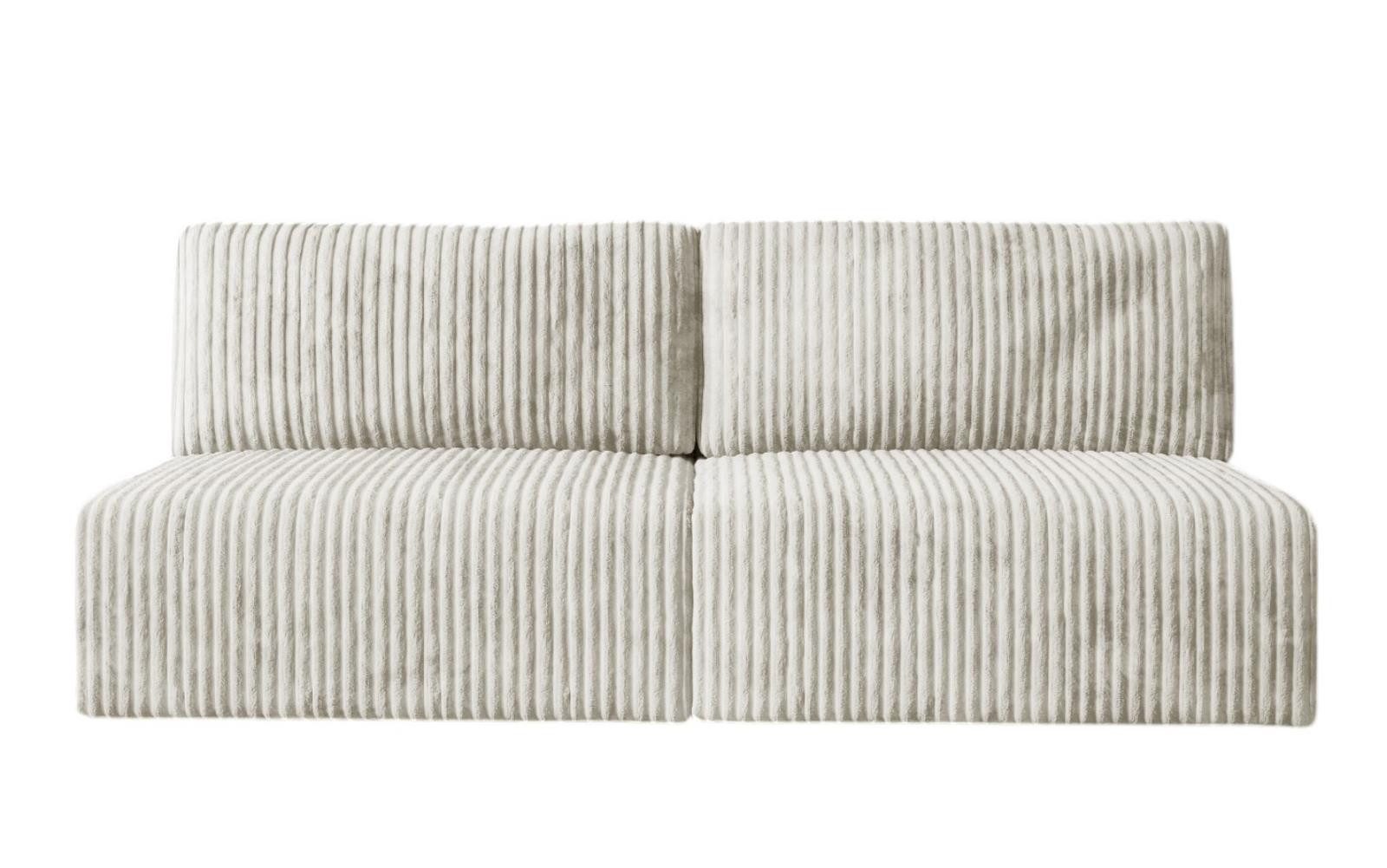Compleo Schlafsofa klein, Cordsofa ohne Armlehnen, günstig online kaufen