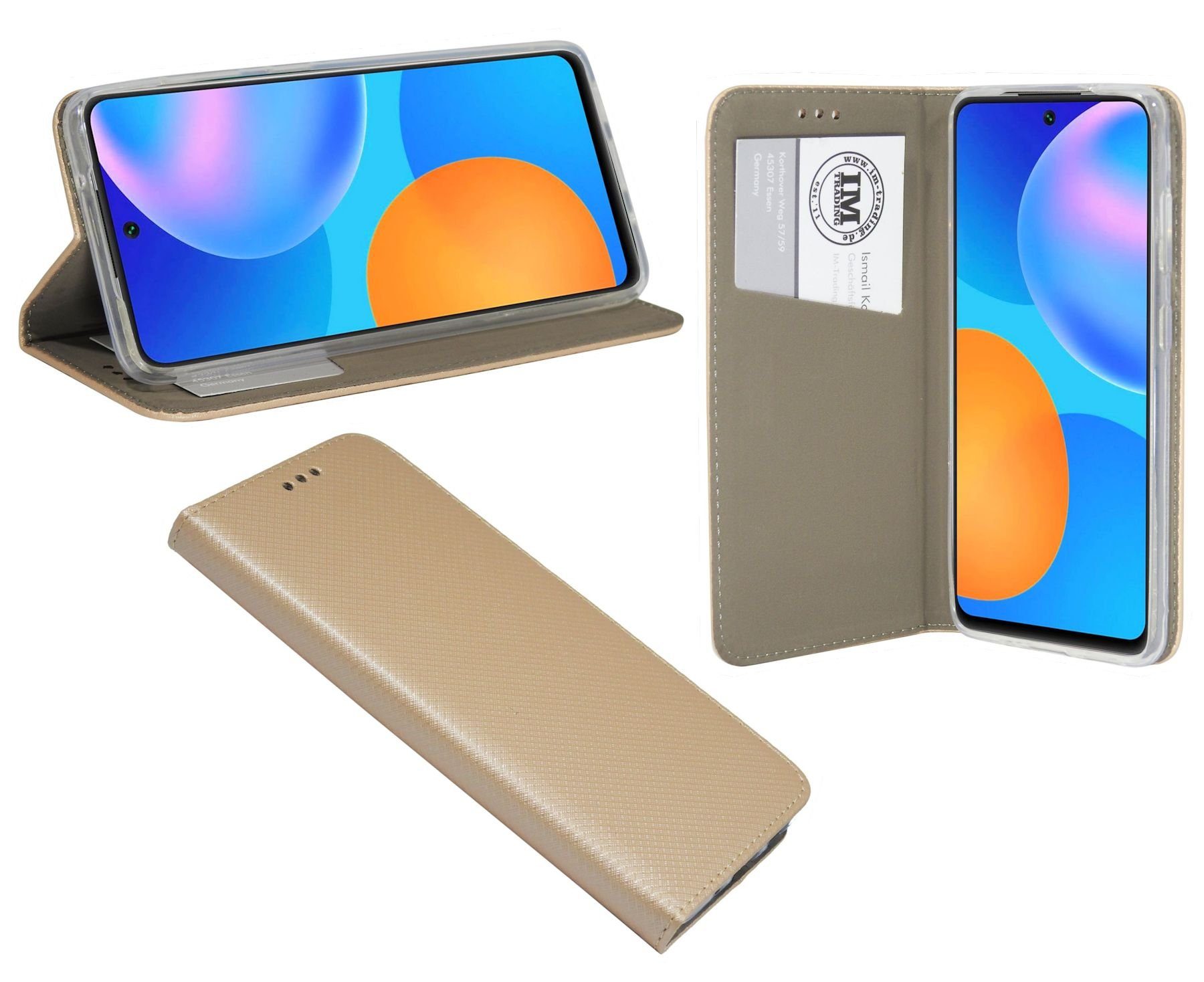 Handyhülle cofi1453® Buch Tasche "Smart" kompatibel mit HUAWEI P SMART 2021 Handy