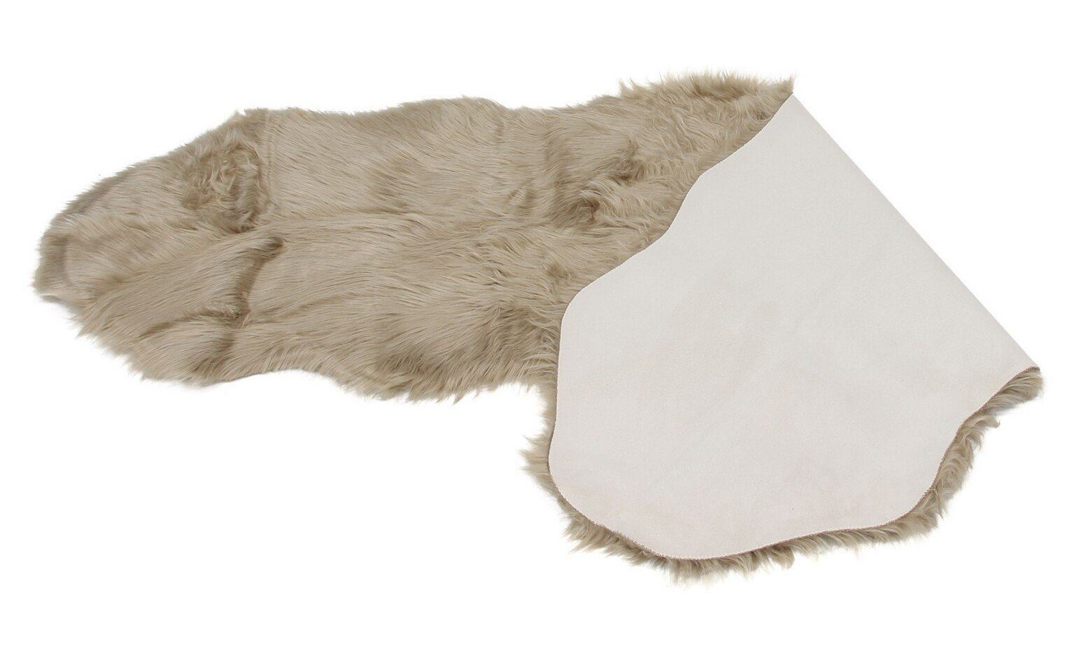 Home-trends24.de Fellteppich Kunstfell Fell Braun Teppich Läufer Bodenmatte Bodenläufer 60 x 180 – Bild 5 von 5