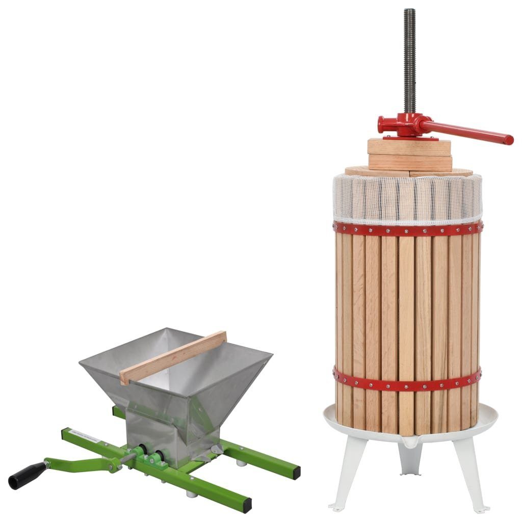 Weinpresse Obstpresse Mühle-Set, vidaXL 2-tlg. & und Obst- Holz