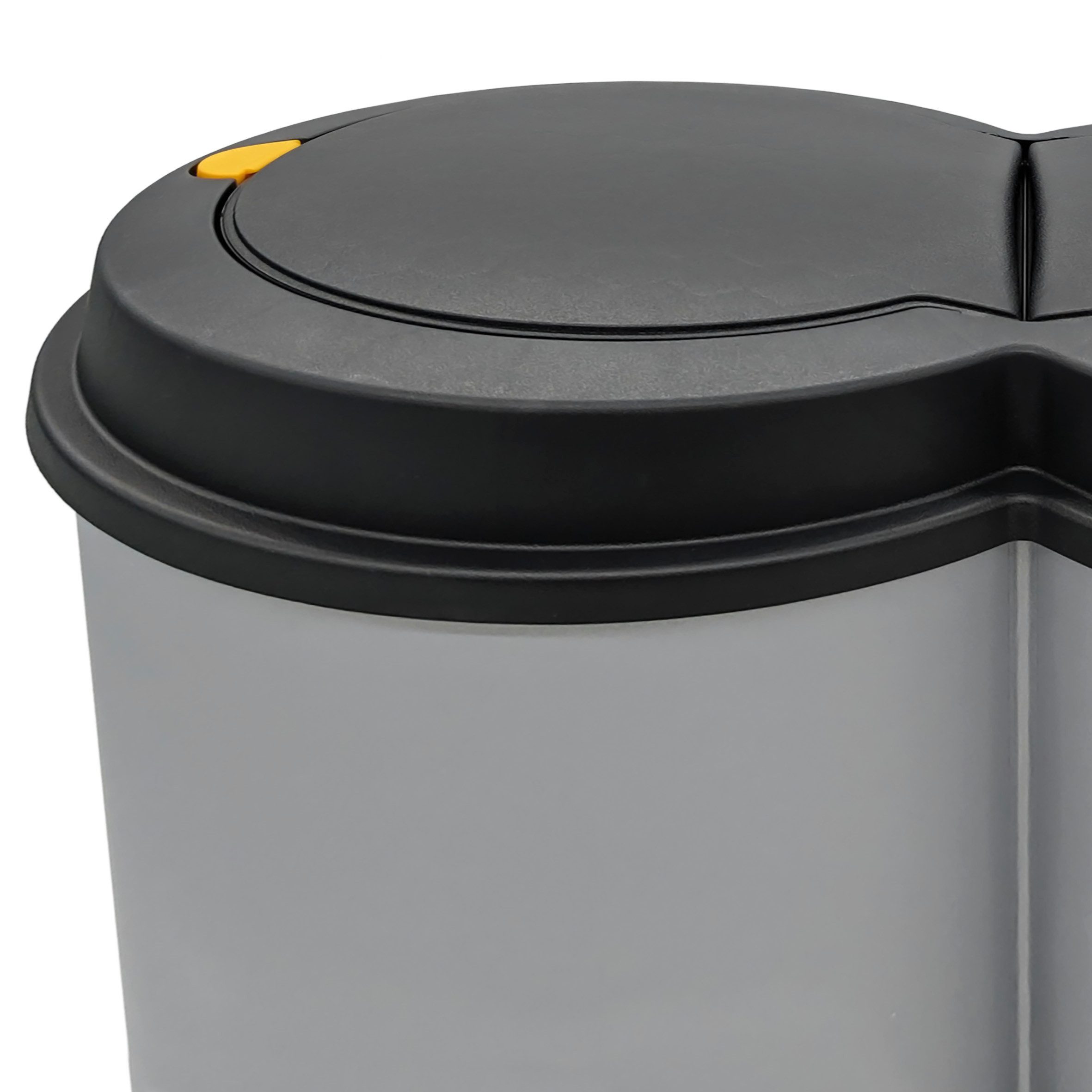 Spetebo Mülleimer Abfalleimer 2x25 Liter Duo Bin Doppel Müll Eimer Abfall Trenner, Deckel mit Druckknopf