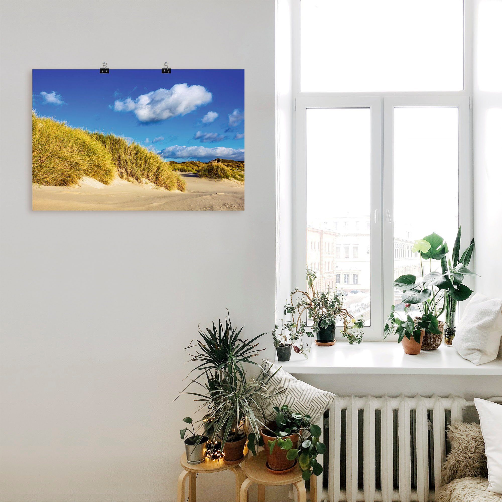 Artland Wandbild »Landschaft mit Dünen Insel Amrum«, Strandbilder (1 Stück), in vielen Größen & Produktarten - Alubild / Outdoorbild für den Außenbereich, Leinwandbild, Poster, Wandaufkleber / Wandtattoo auch für Badezimmer geeignet-kaufen