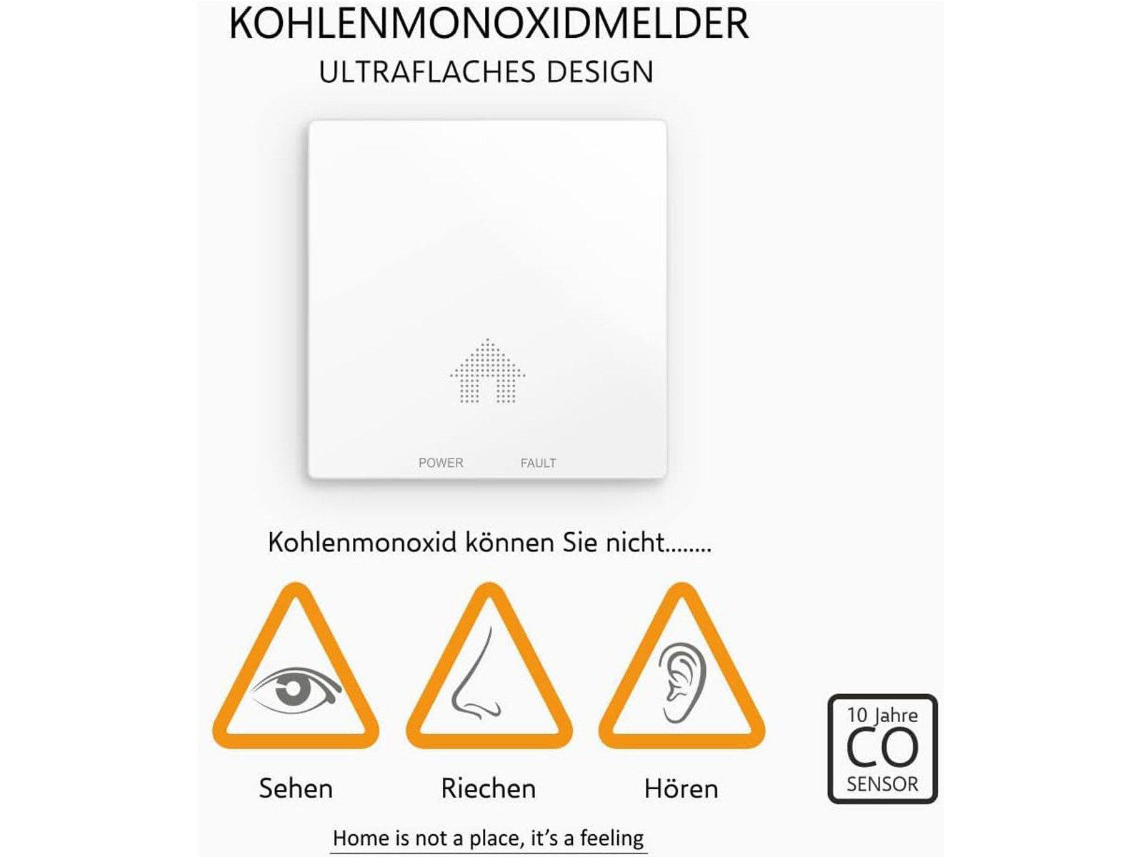 Elro CO-Melder (Kohlen-Monoxid Melder CO Messer Warngerät Warnmelder Warner Kaminofen)