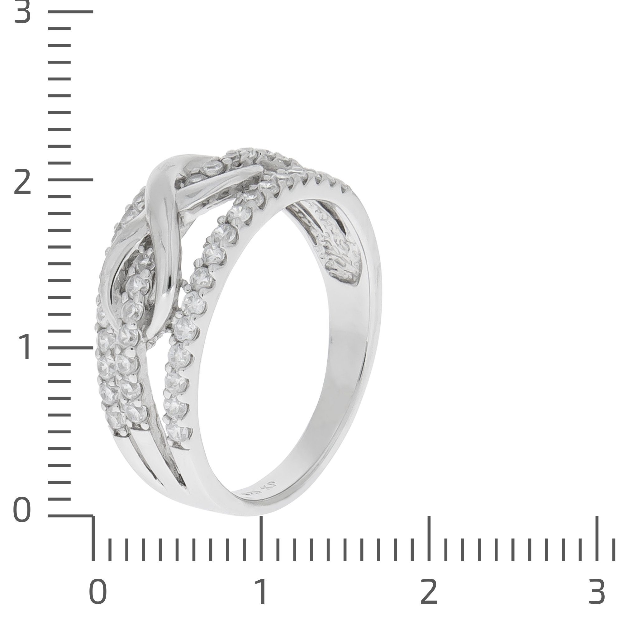 Zeeme Fingerring Silber 925 rhodiniert mit Unendlichkeitssymbol