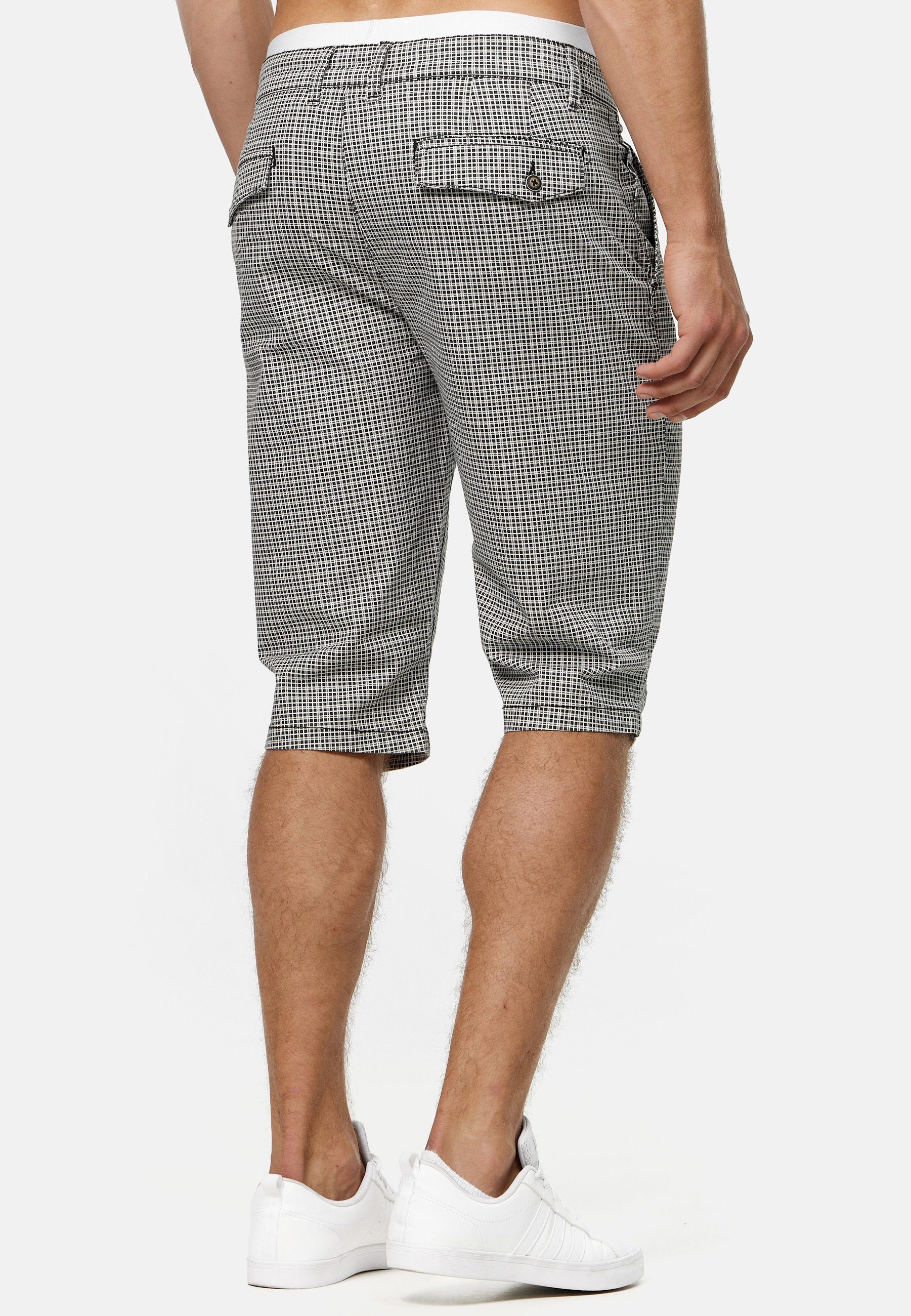 Indicode Chinoshorts Herren Whitney Chino Shorts Herrenshorts aus 100 % Baumwolle, inkl. Gürtel