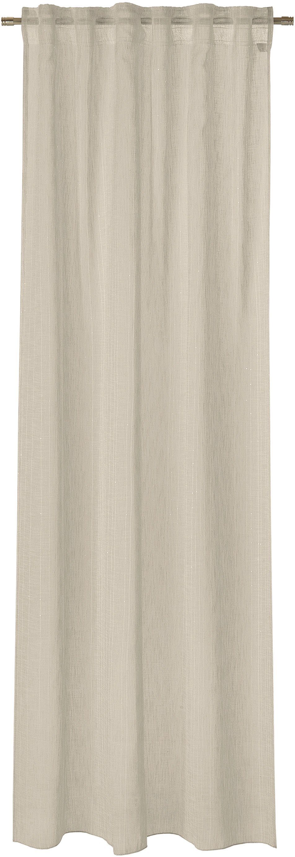 Vorhang KIEW, Neutex for you!, transparent, Look Jacquard, edlen mit Pailleten (1 Multifunktionsband St), taupe Schlichter