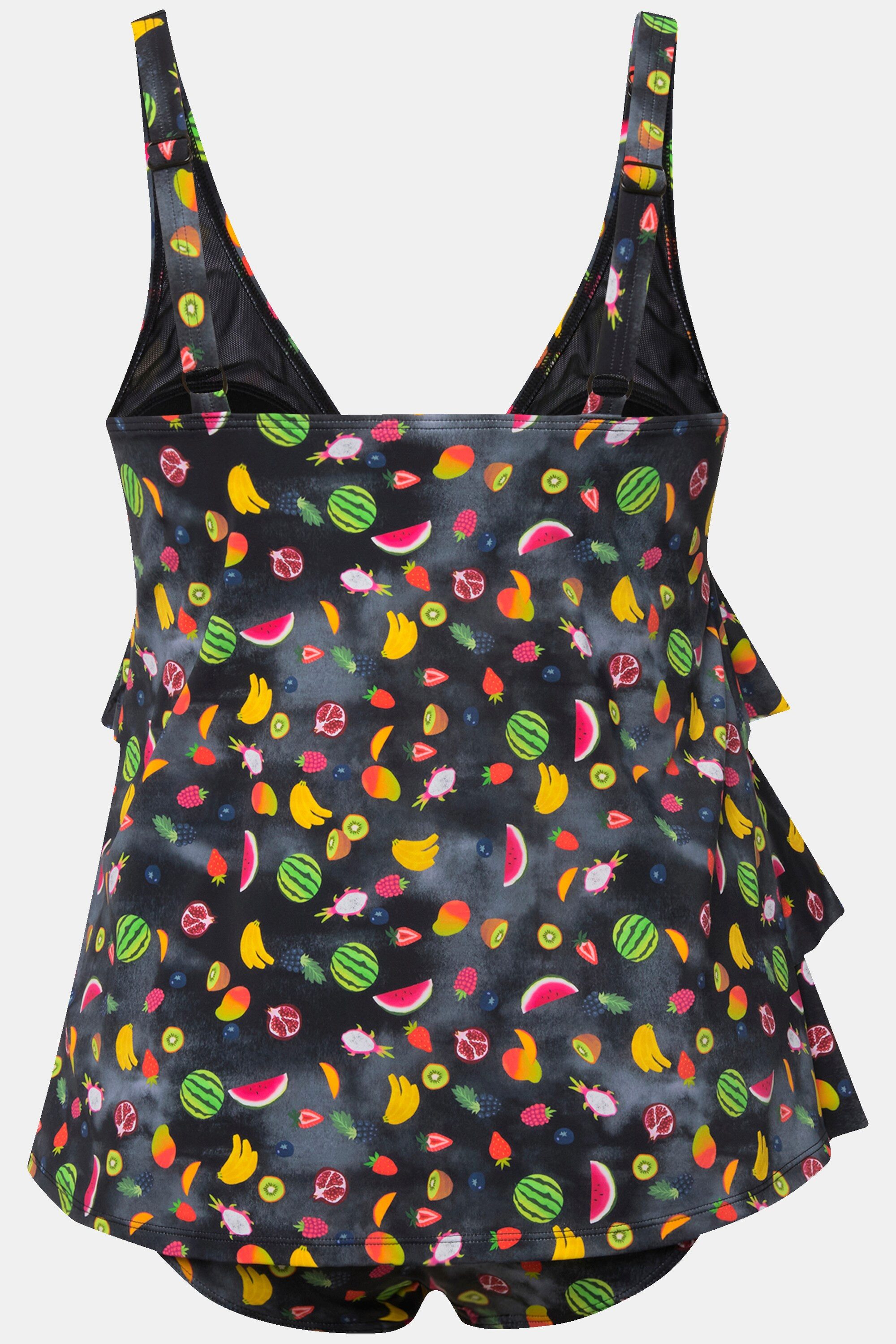 Ulla Popken Tankini Tankini Früchte Softcups Volants recycelt