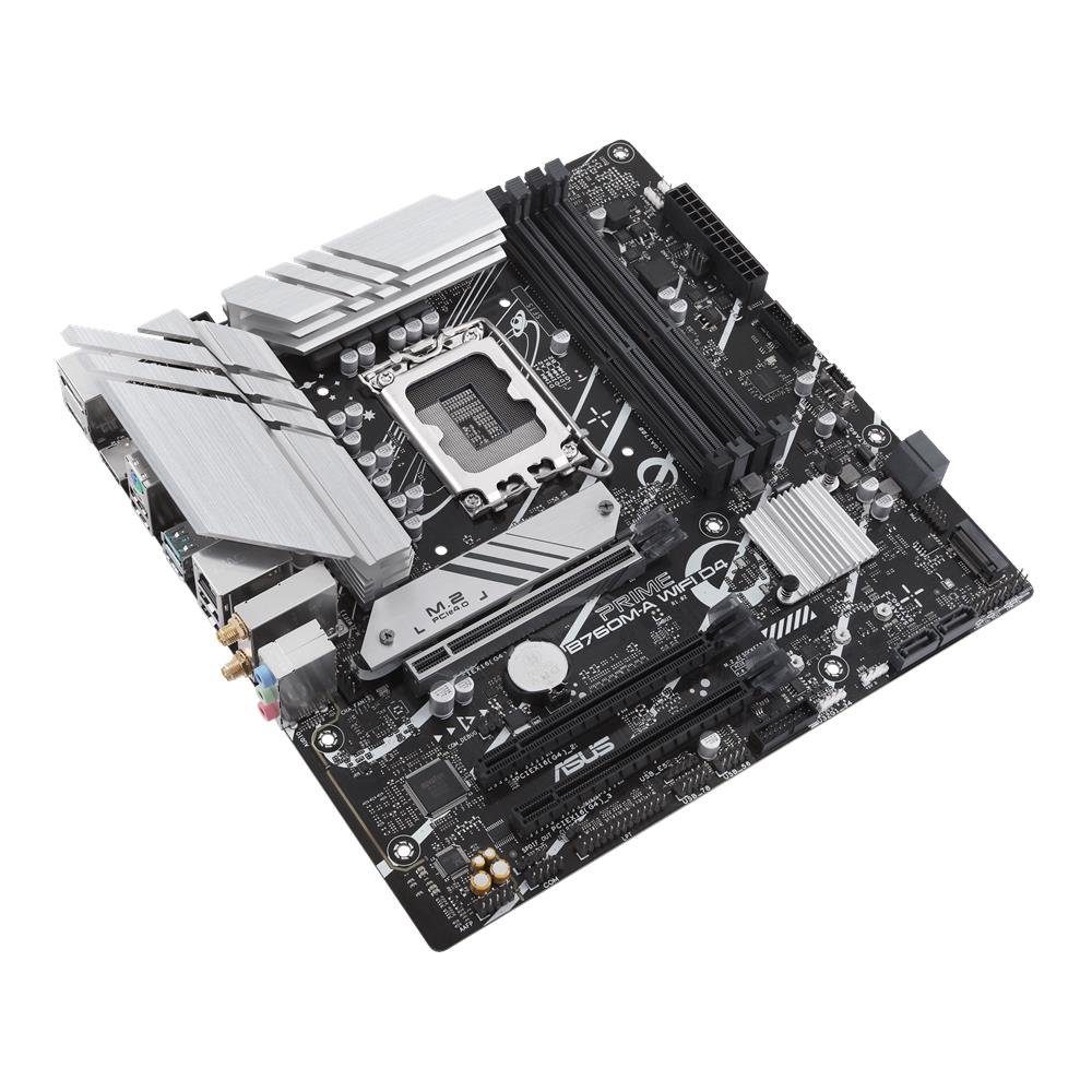 Asus PRIME B760M-A Mainboard Aura Sync RGB-Beleuchtung, (WIFI D4 Gaming Mainboard Sockel, 1-St., RAM 128 GB), Intel, LGA 1700, mATX, DDR4, PCIe 4.0, M.2, WiFi 6 – Bild 4 von 5
