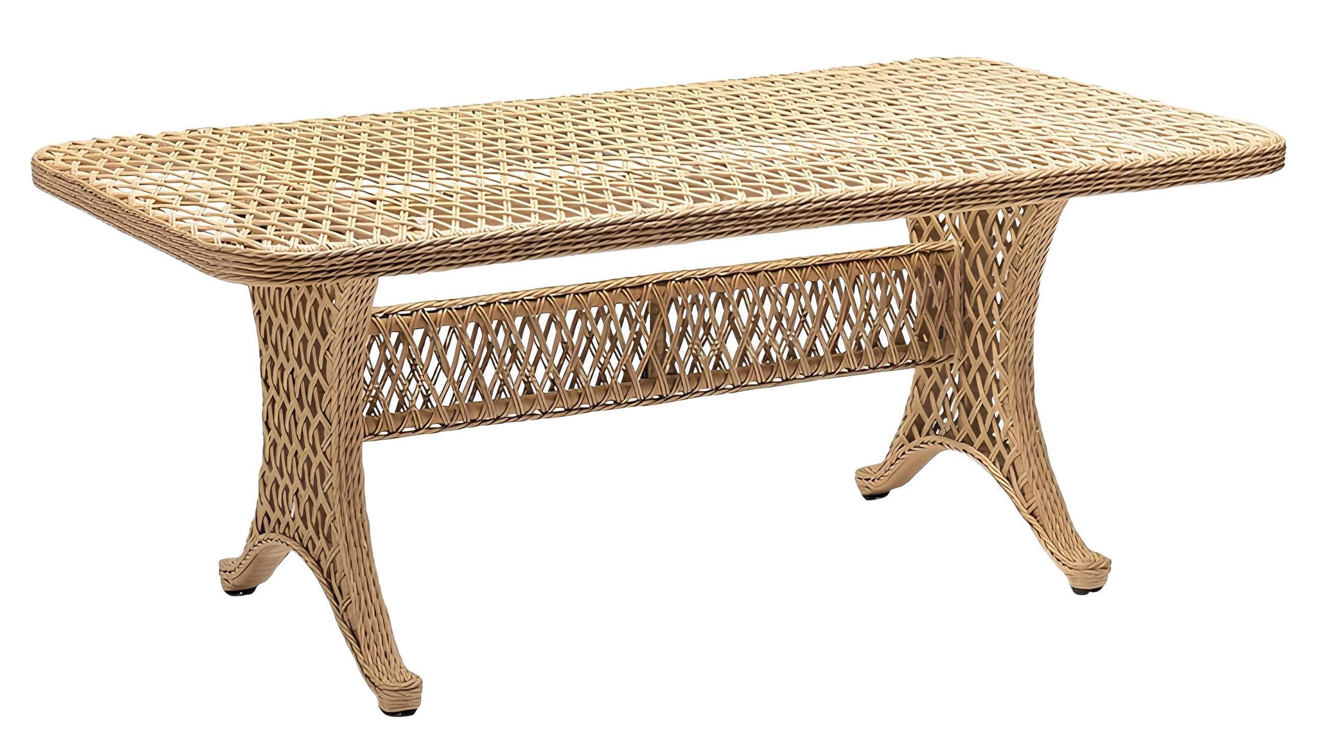 JVmoebel Couchtisch Beiger Kaffeetisch aus Rattan im modernen Design (Tisch), Made in Europa