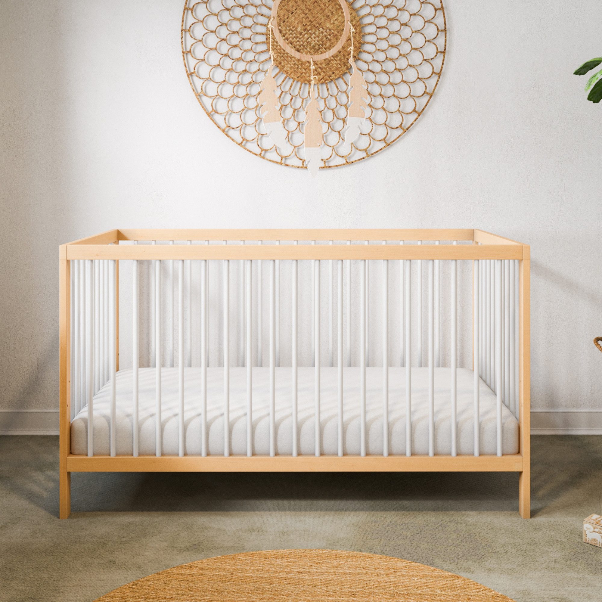 Babybett Kinderbett Gitterbett 60x120 und 70x140 cm herausnehmbare Sprossen