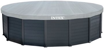 Intex Framepool Graphite Gray Panel (Set), ØxH: 478x124 cm, inkl. Sandfilter, Leiter Abdeck- und Bodenplane