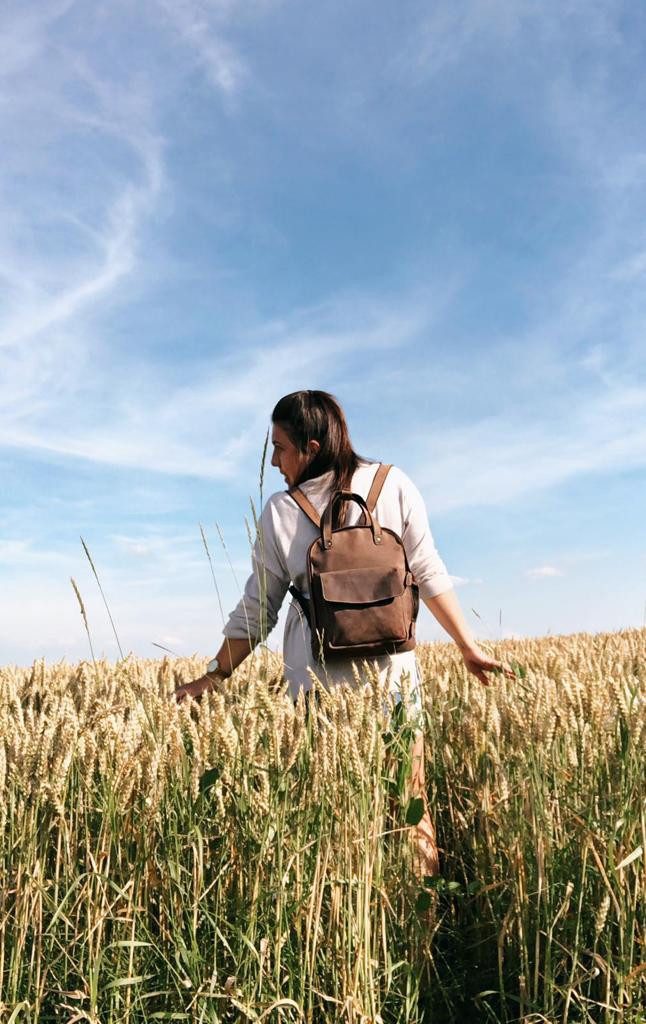 Bayern Bag Cityrucksack B1680, Lederrucksack Wanderrucksack