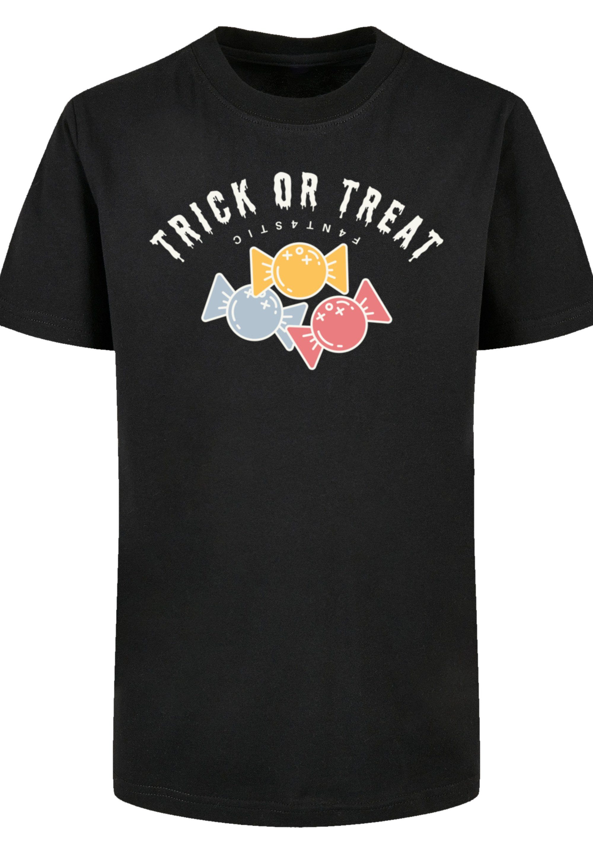 F4NT4STIC T-Shirt Trick Or Treat Halloween Print schwarz