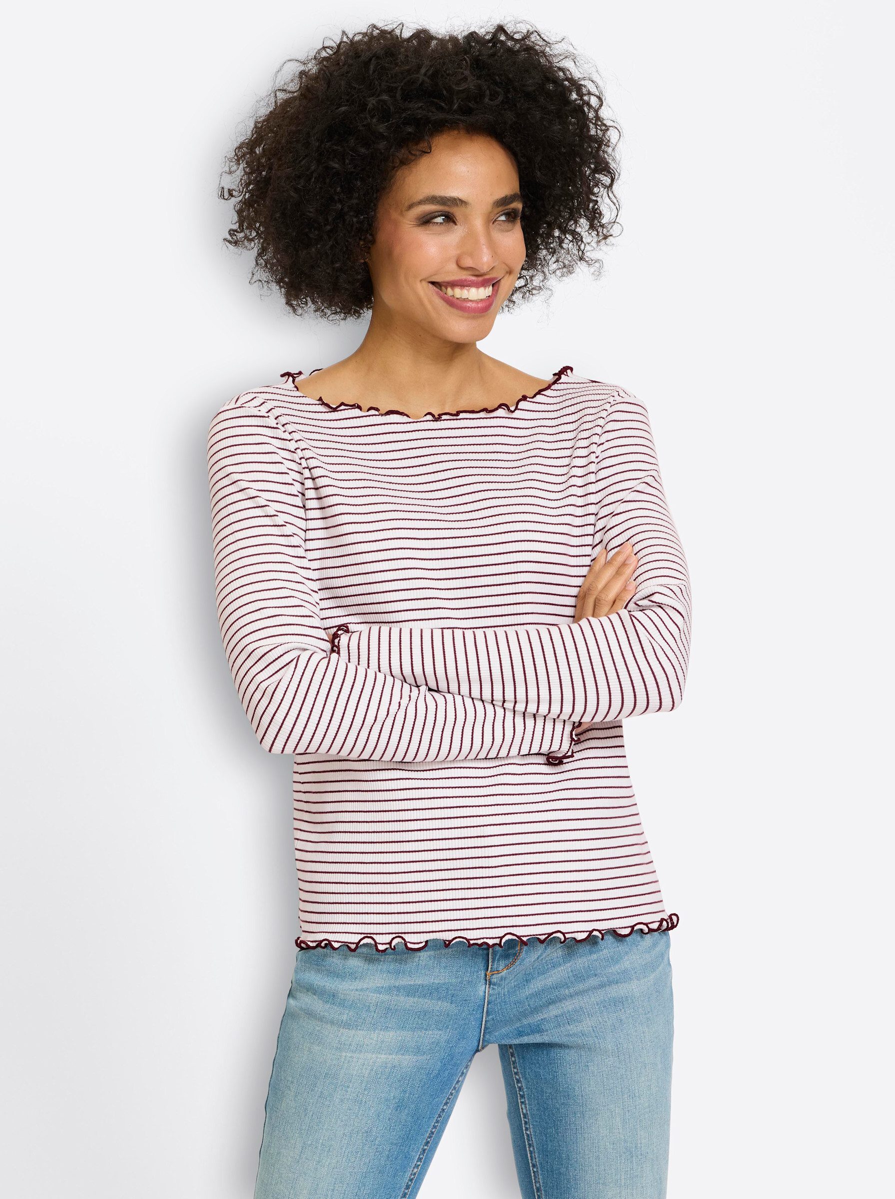 heine T-Shirt Ringelshirt Langarm