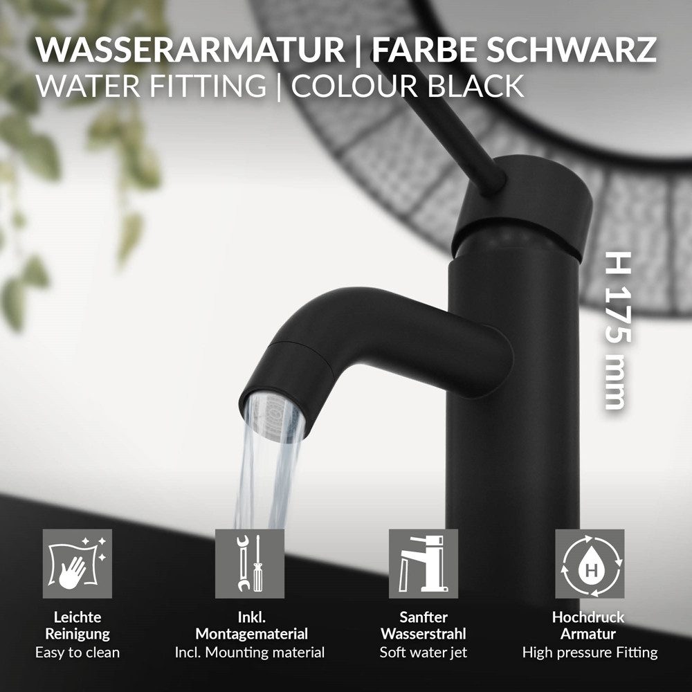 LuxeBath Waschtischarmatur Wasserhahn Badezimmer, Mischbatterie für günstig online kaufen
