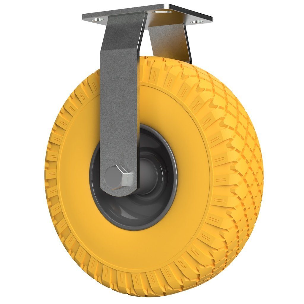 TITAPS Ersatzrad Lenkrolle Bockrolle mit PU Rad, Ø 260 mm 3.00-4 Kugellager (1 St)