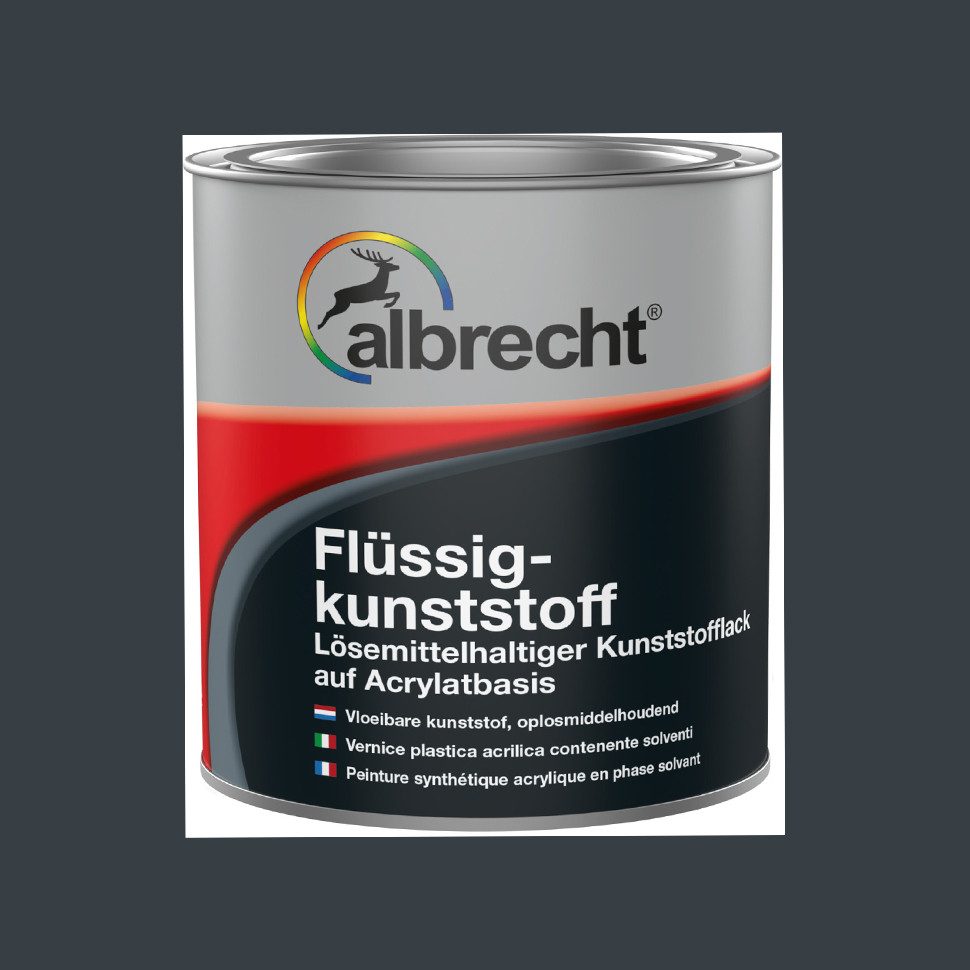 Lack Albrecht Acryl-Flüssigkunststoff Kunststoff Flüssig Bodenbeschichtung 750 ml Kunststofflack Glänzend