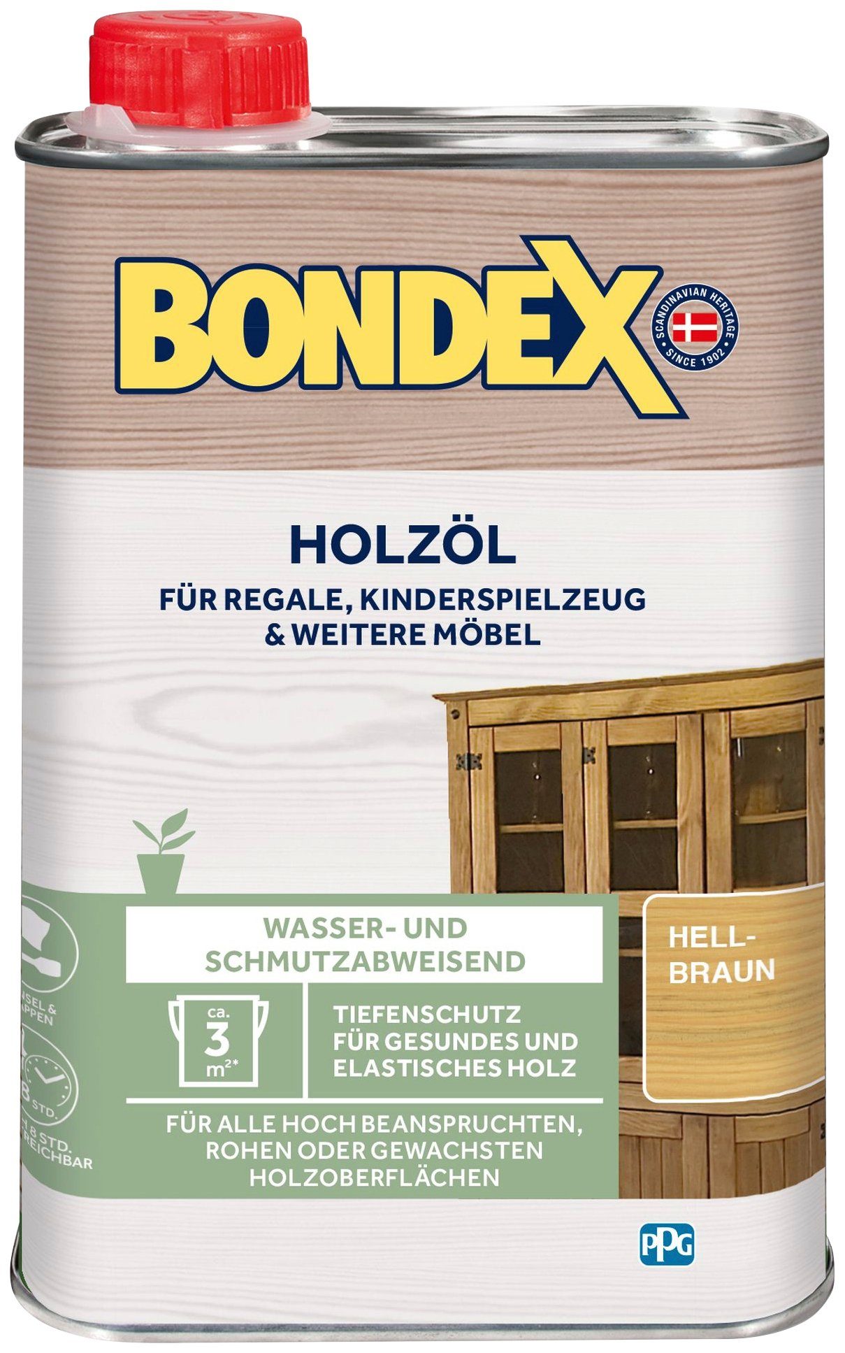 Bondex Holzöl HOLZÖL, Farblos, 0,25 Liter Inhalt hellbraun