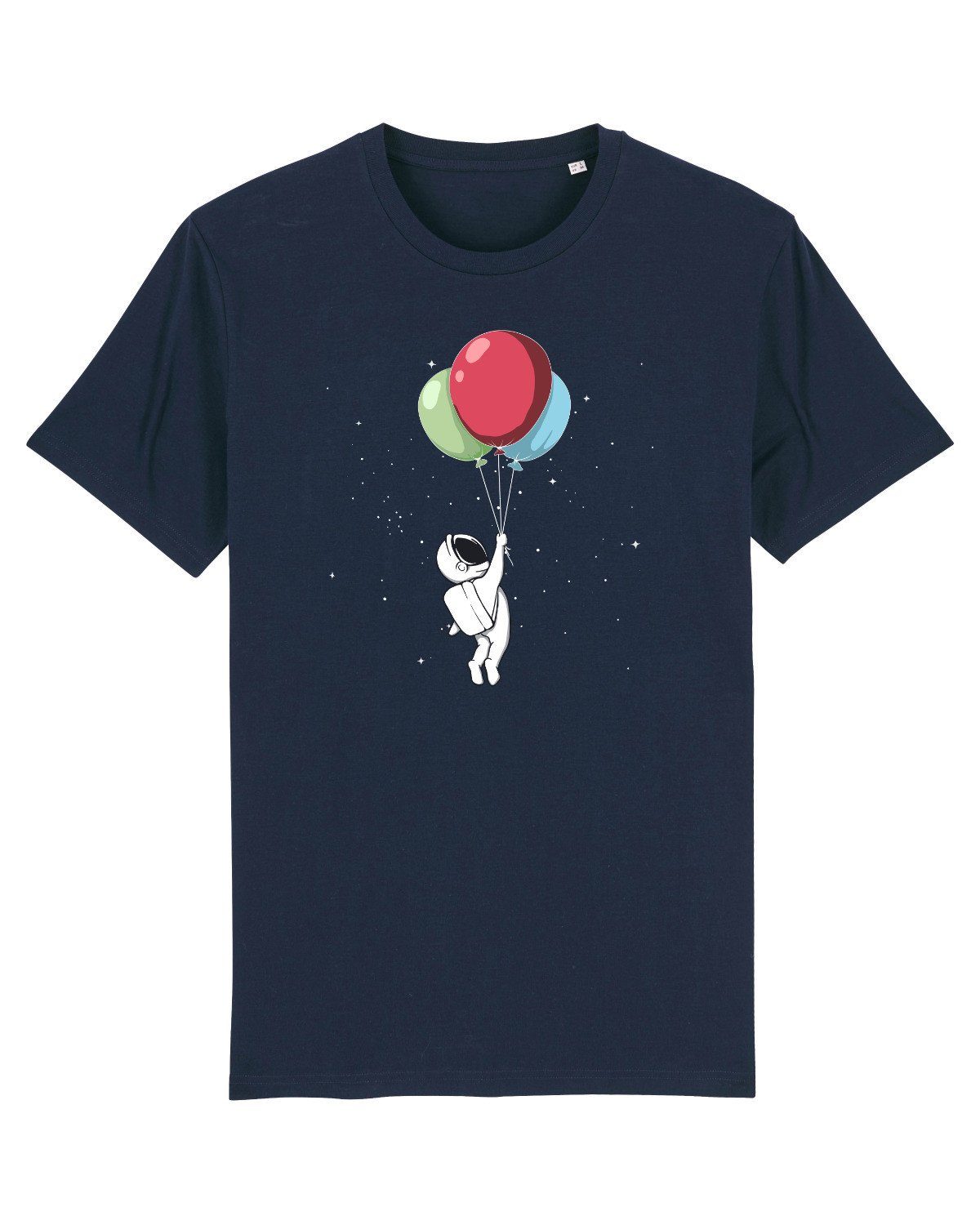 Balloon Little Print-Shirt Kaffa (1-tlg) Apparel Astronaut Coffee wat?