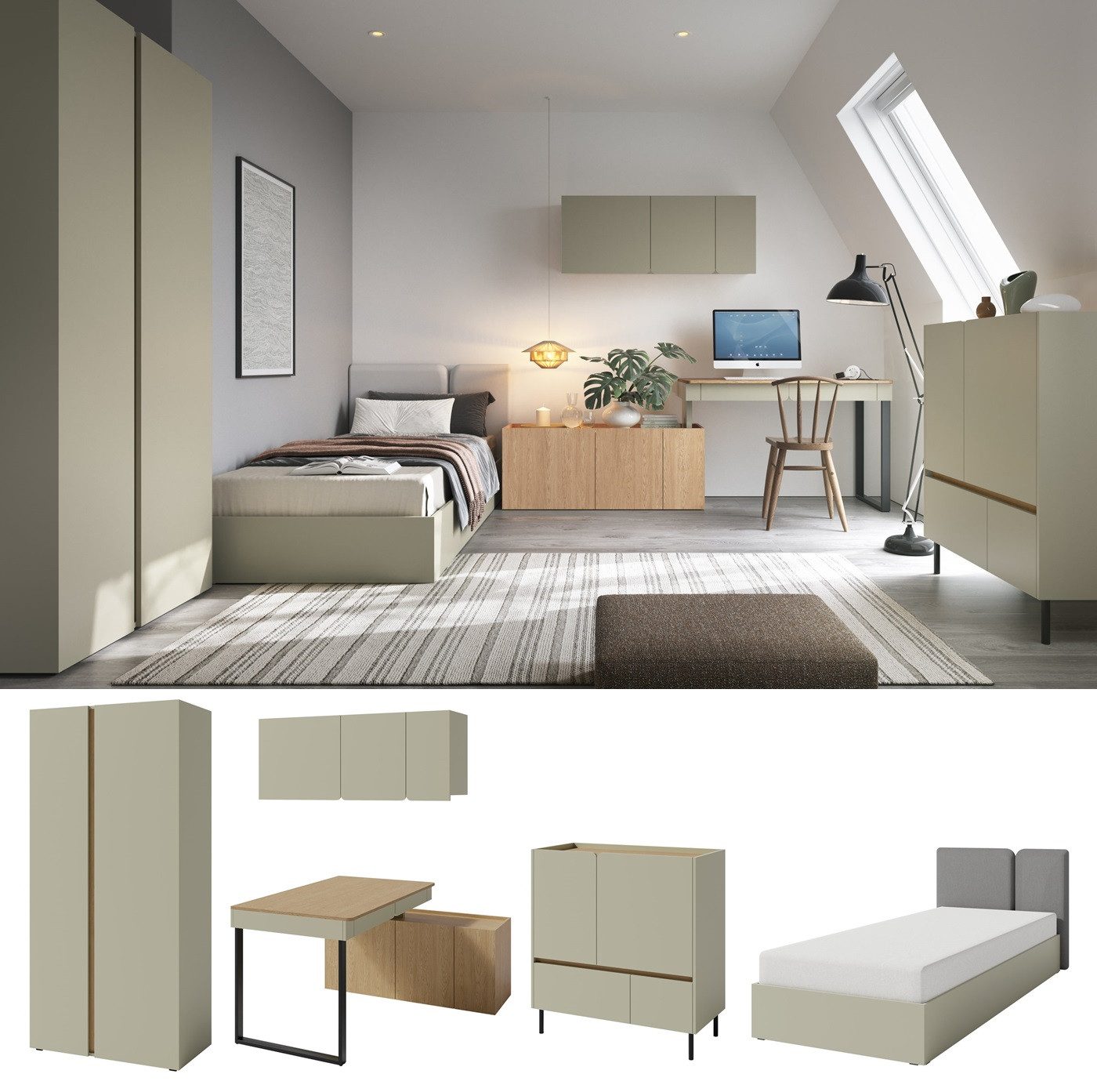 QMM TraumMöbel Jugendzimmer-Set komplett Laris Set günstig online kaufen