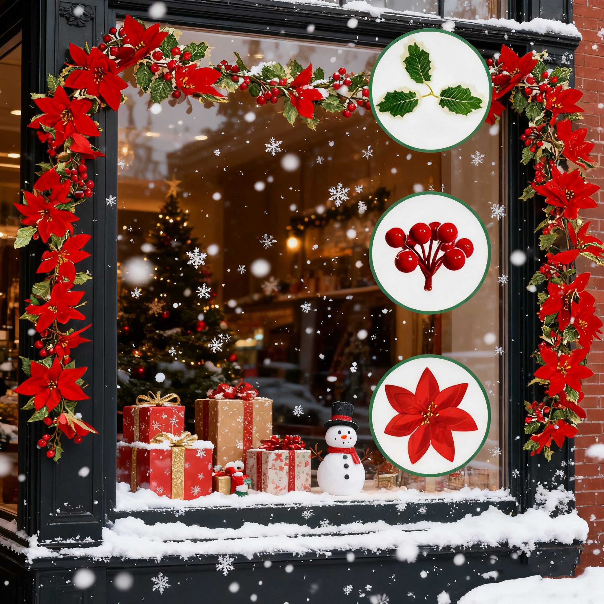 Kunstranke Weihnachtsgirlande Weihnachtsranke rote Fruchtrebe Simulation günstig online kaufen