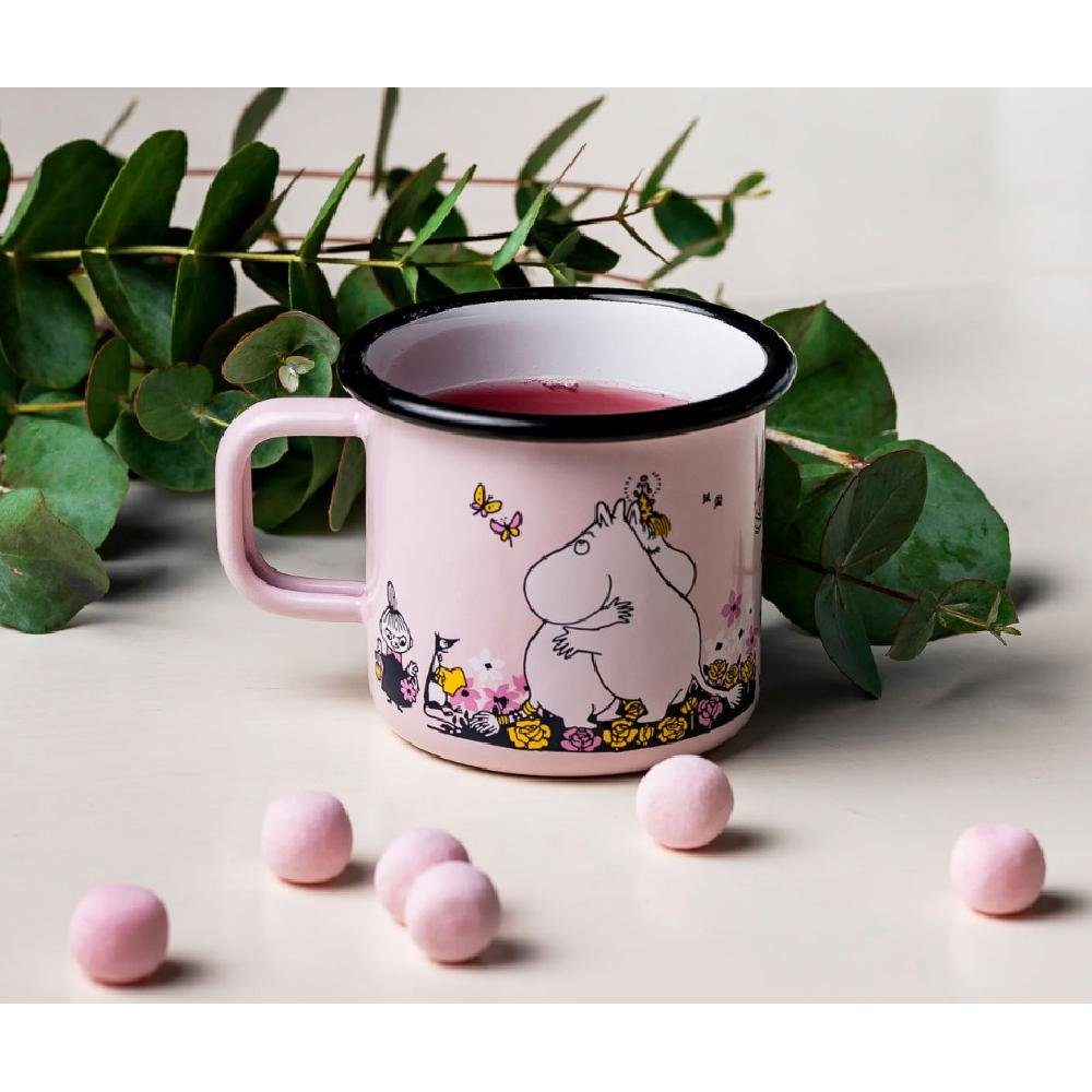 Muurla ml) Mumins Tasse (370 Kindergeschirr-Set Rosa Hug Moomin