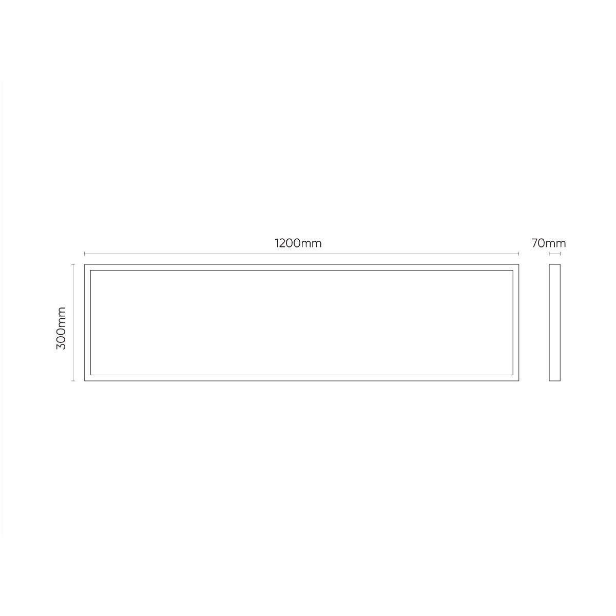 Lecom LED Panel 120 x 30 x 7 Rahmen Aufbaurahmen Aufputzmontage Aufbau Montagerahmen, Extra Hoch 7 cm für alle LED 120x30 LED Backlight Paneele