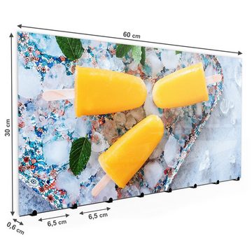 Primedeco Garderobenpaneel Magnetwand und Memoboard aus Glas Mango Bananen Eis