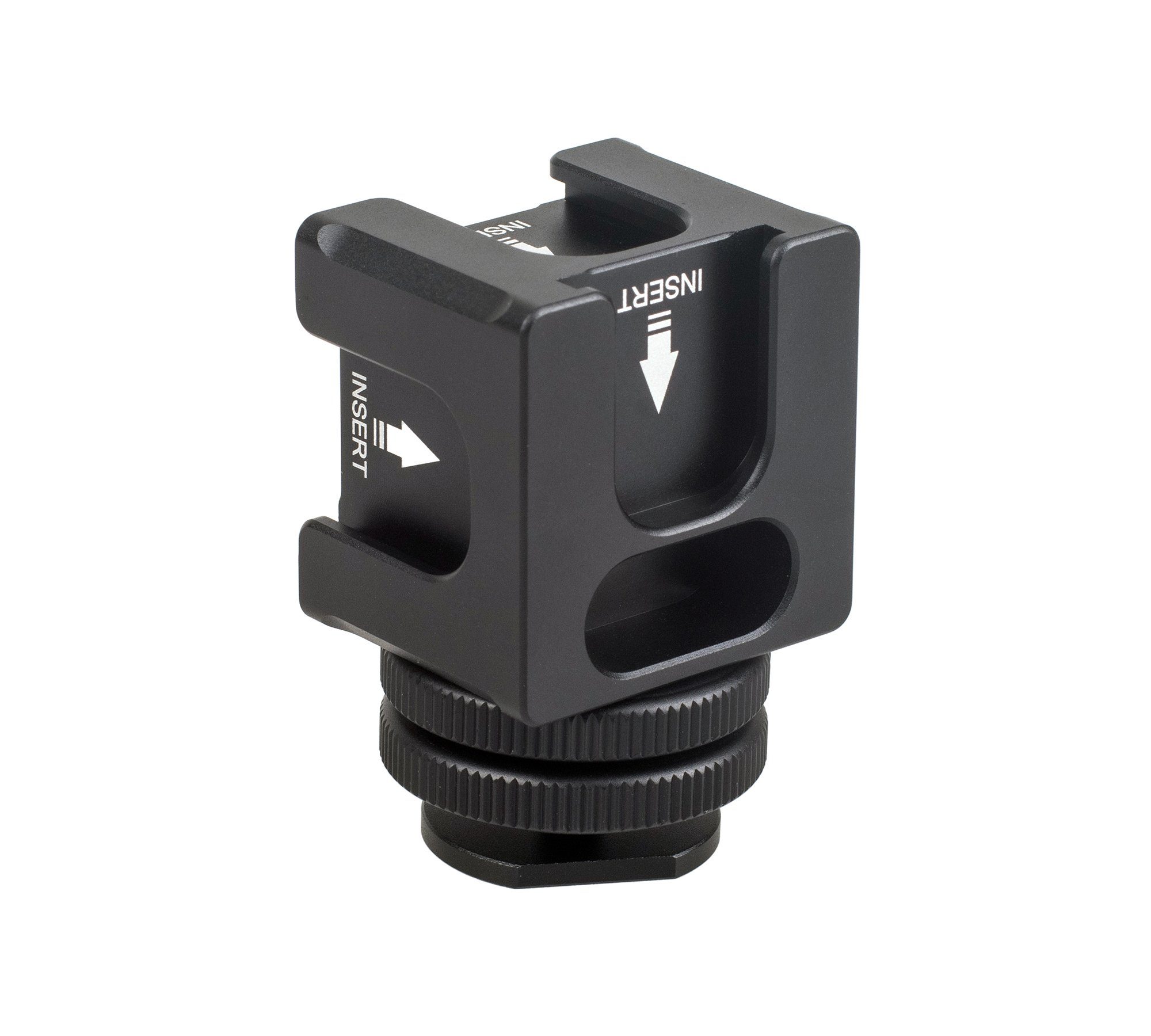 ayex Blitz-Halterung Rotierbarer Vierkopf-Multifunktions Cold-Shoe-Adapter 1/4 Zoll