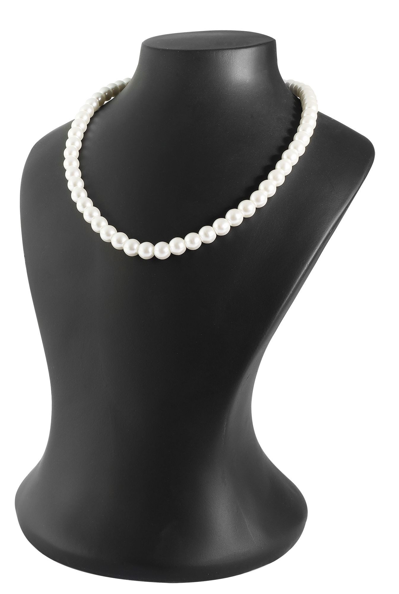 Adelia´s Kette ohne Anhänger Halskette aus Glas mit Perle 45 cm, Perfekt zum Verschenken an besondere Menschen
