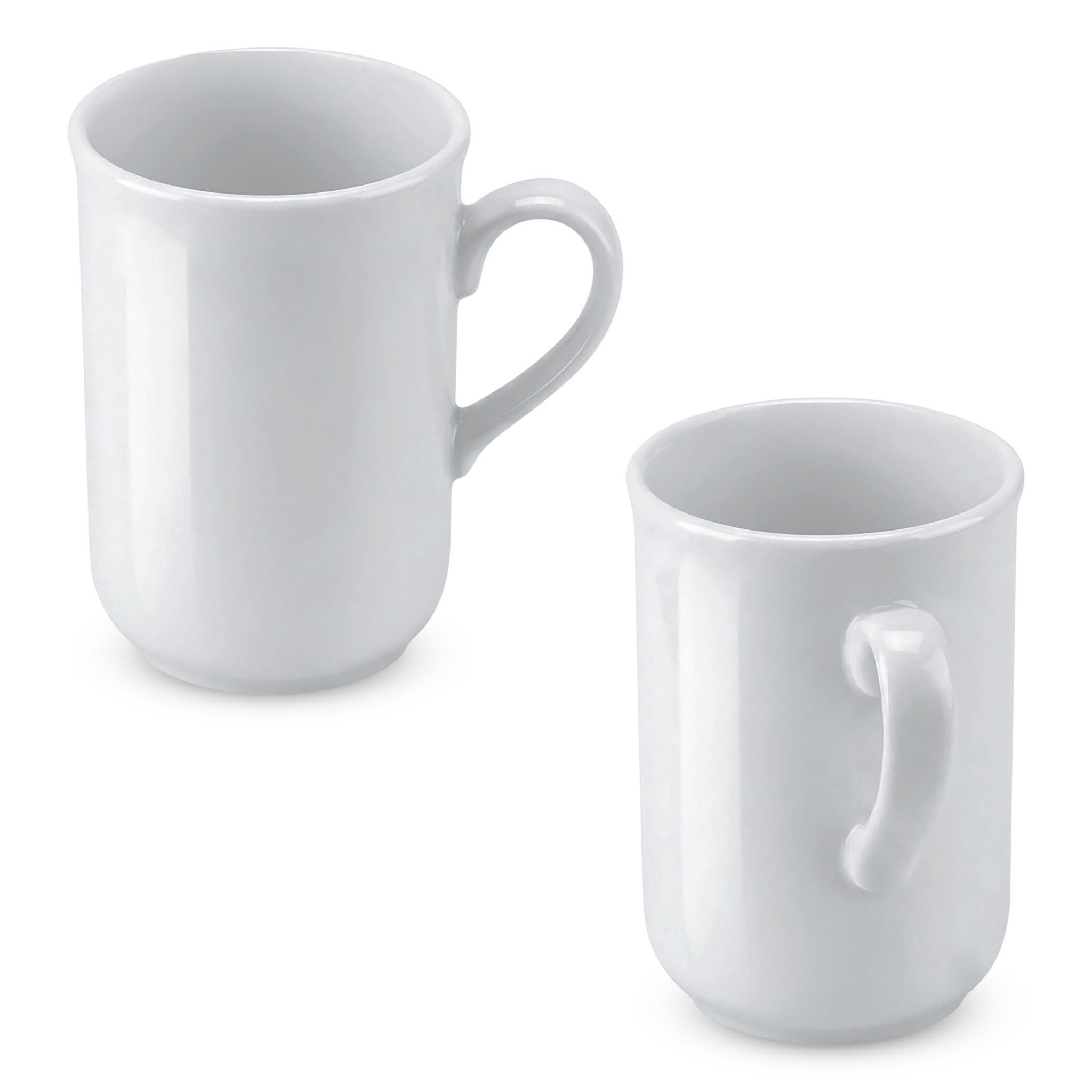Spetebo Tasse Kaffeegeschirr mit Henkel in weiß, 12-tlg., Porzellan, Kaffeebecher für Büro, Gastronomie und Zuhause – Bild 2 von 5