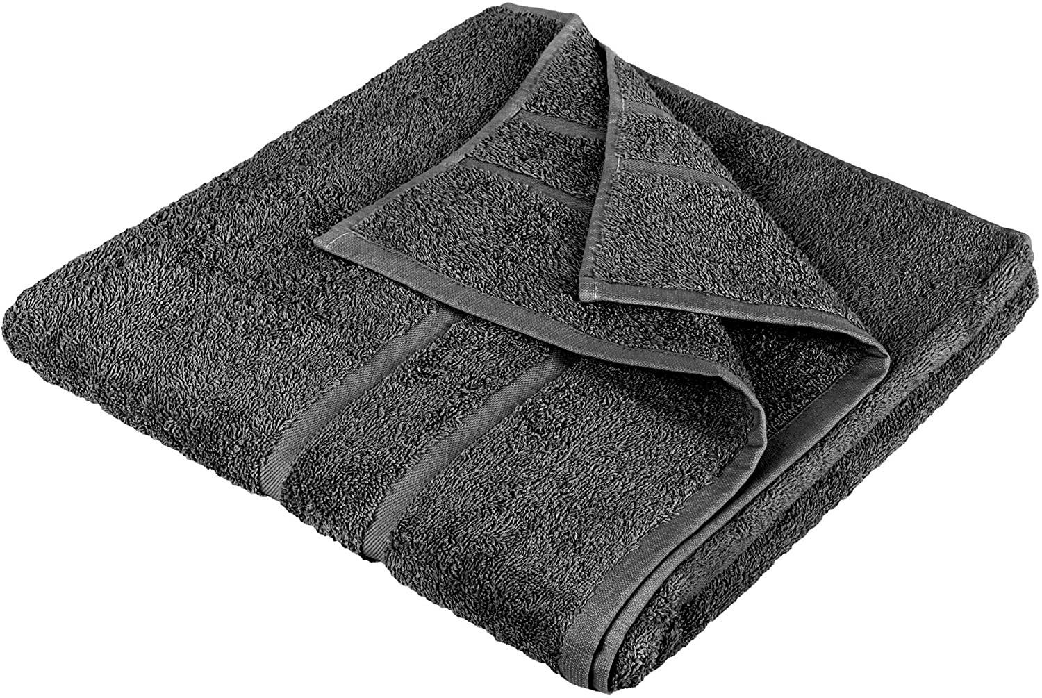 StickandShine Handtuch Set 4x Gästehandtuch 4x Schwarz (Spar-SET) 2x Handtücher Duschtücher SET 100% Baumwolle