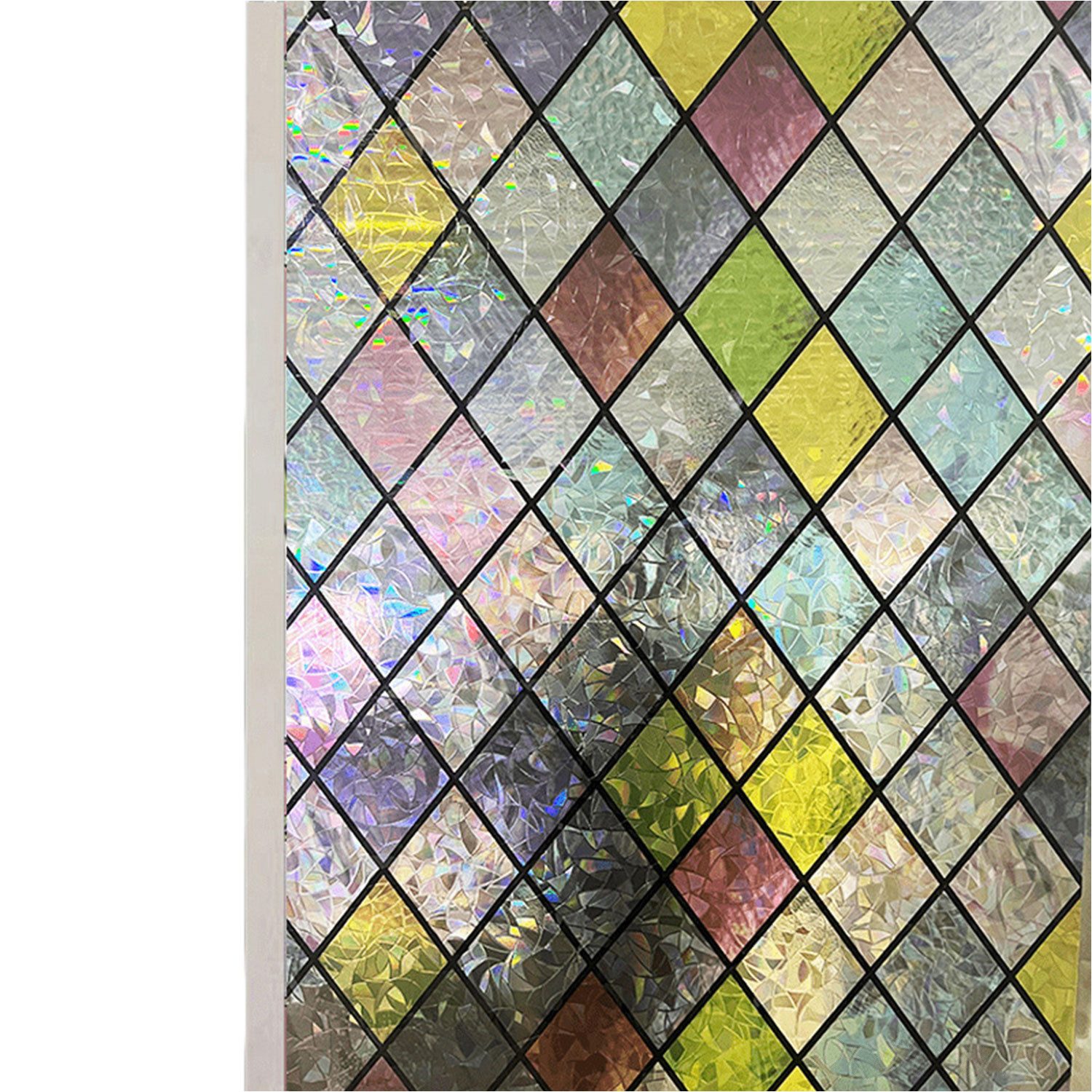 Refttenw Fensterfolie Bunt Blickdichte Fensterfolie Selbsthaftend Statisch günstig online kaufen