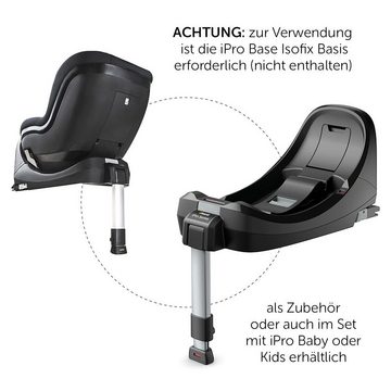 Hauck Autokindersitz iPro Kids - i-Size - Caviar, Reboard Kinder Autositz mit Sitzverkleinerer ab 40-105 cm bis 4 Jahre