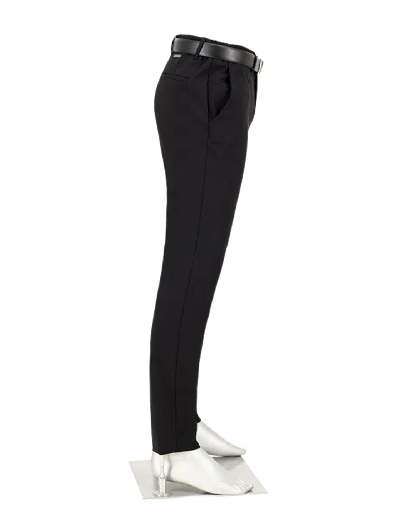 Alberto Stoffhose schwarz, Freizeit, Polyamid, Unifarben, Straight Leg, Mittel