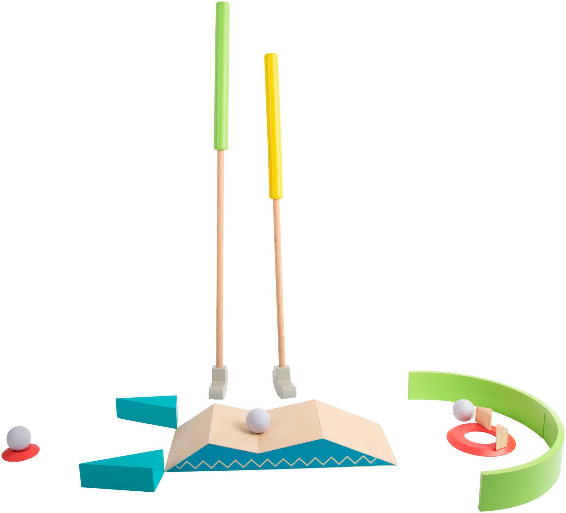 Small Foot Spiel, Kinderspiel Minigolf-Set Active, inkl. Stoffbeutel; FSC®- schützt Wald - weltweit