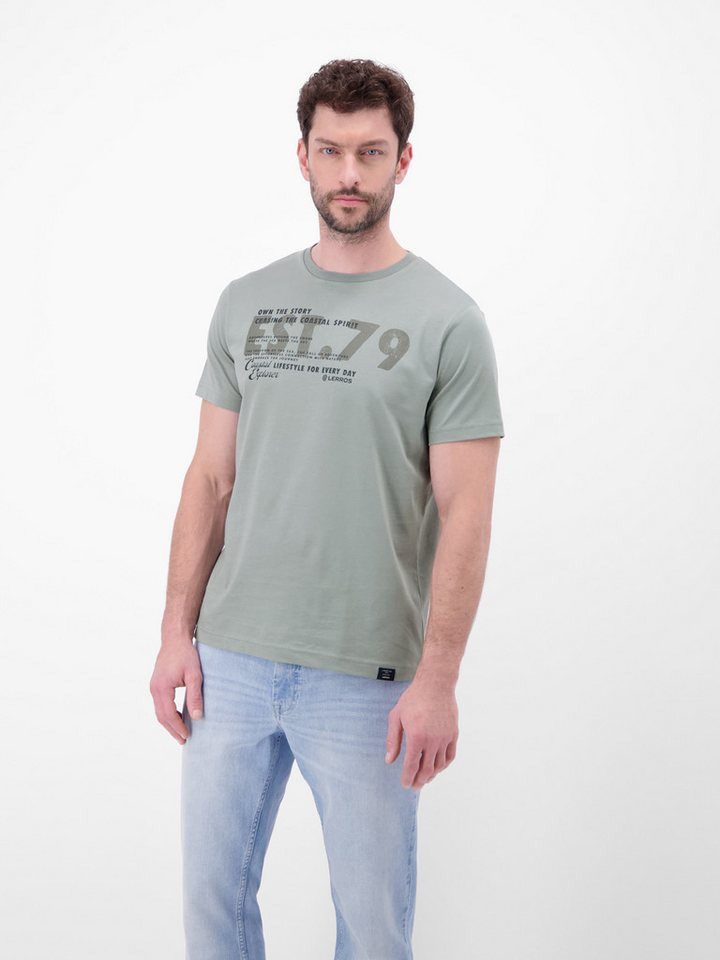 LERROS T-Shirt T-Shirt aus Baumwolle mit Brustprint