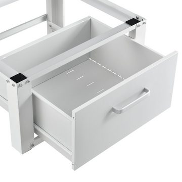en.casa Waschmaschinenunterschrank »Comfortixx« mit Schublade 63x54x31cm Weiß