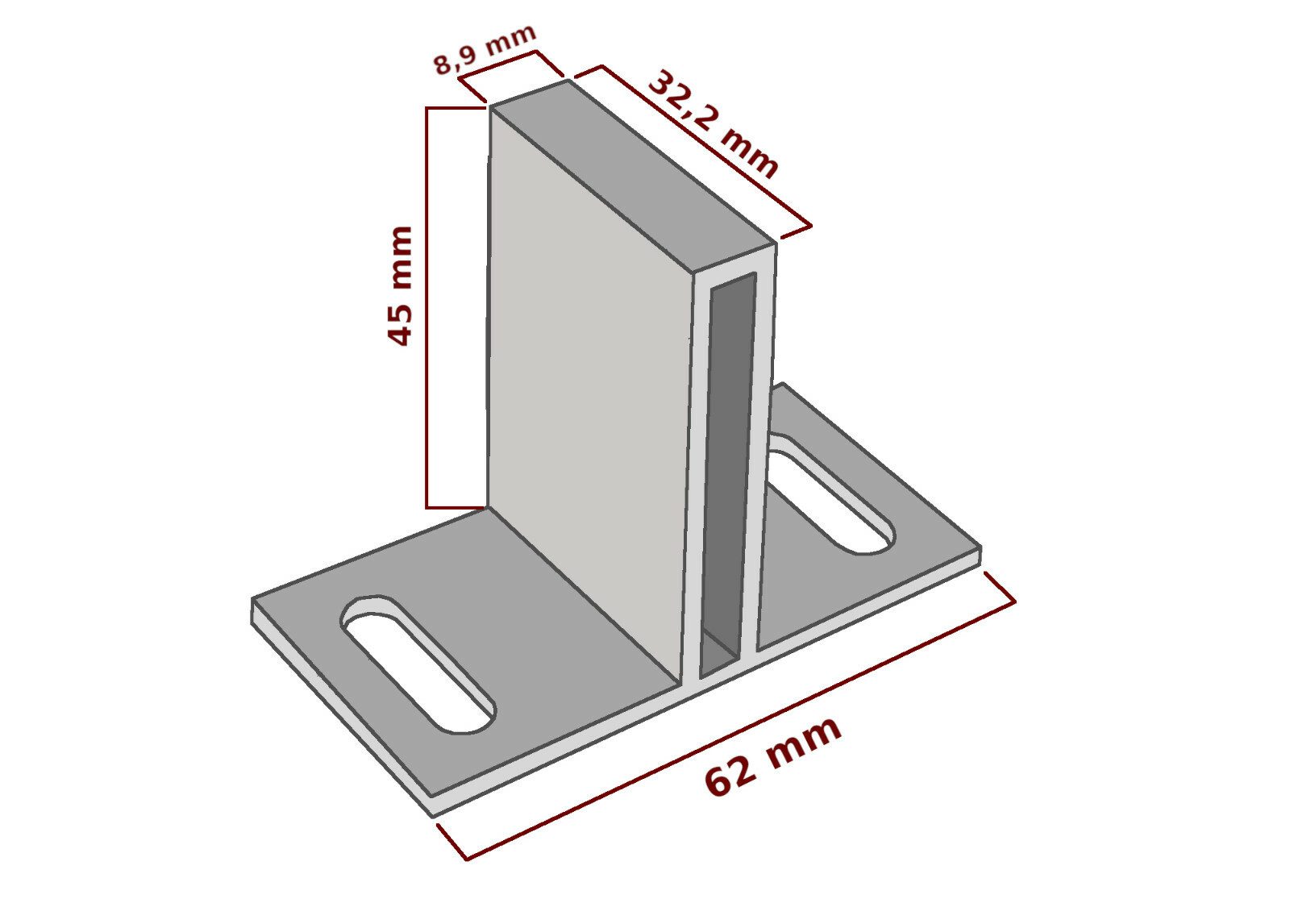 WPC Profi Zaun 6er T-Winkelset Alu Zaunbefestigung SCHWARZ Zaunpfosten Sichtschutz, (Befestigungsset, mit Schrauben)