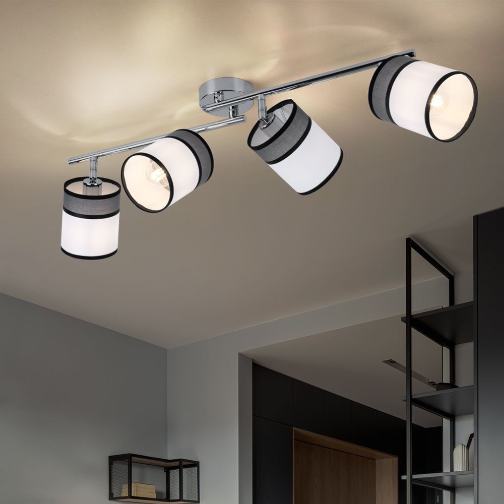WOFI Deckenleuchte, Leuchtmittel nicht inklusive, Deckenleuchte 4 flammig Spotleuchte beweglich Deckenlampe