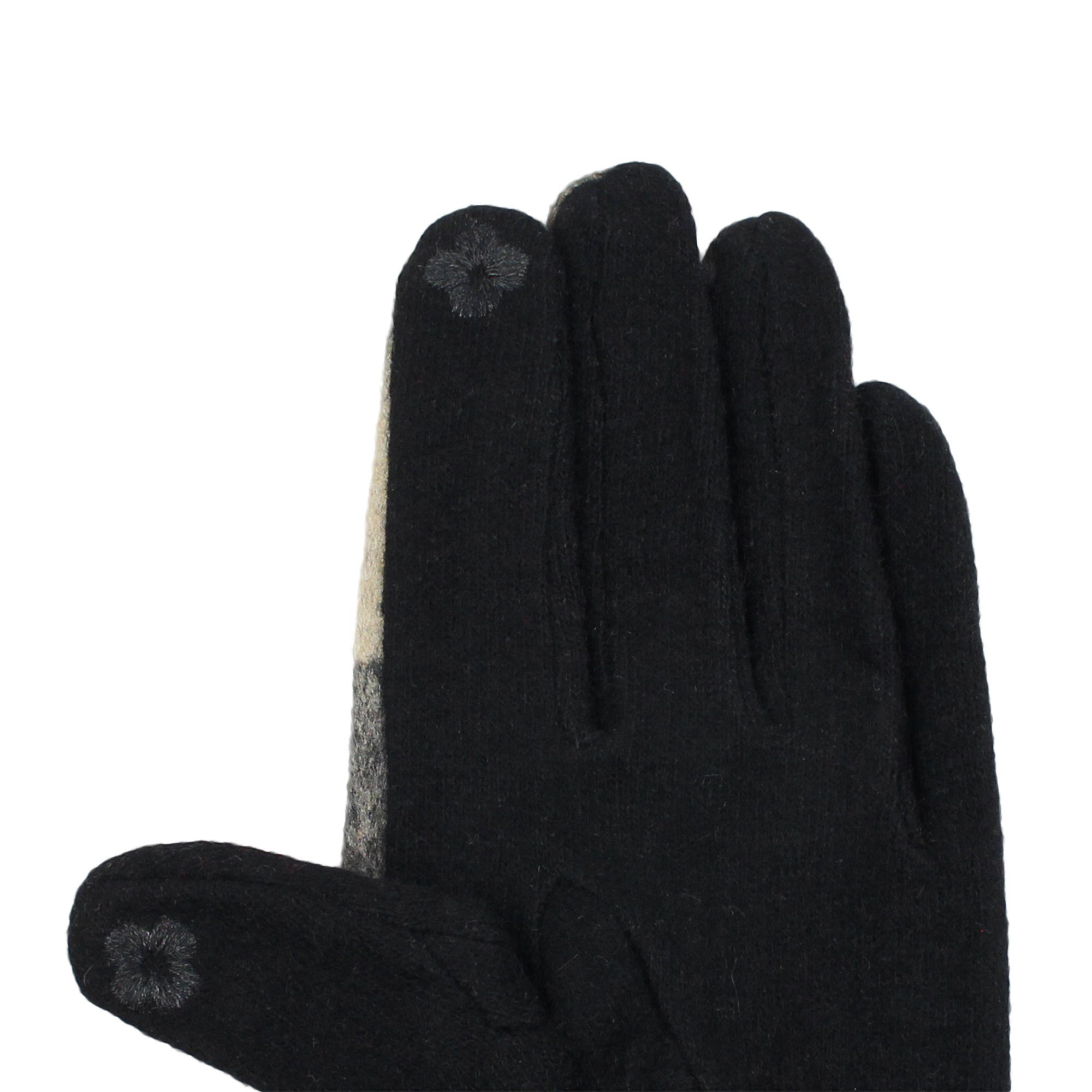 Handschuh ZEBRO Fleecehandschuhe schwarz