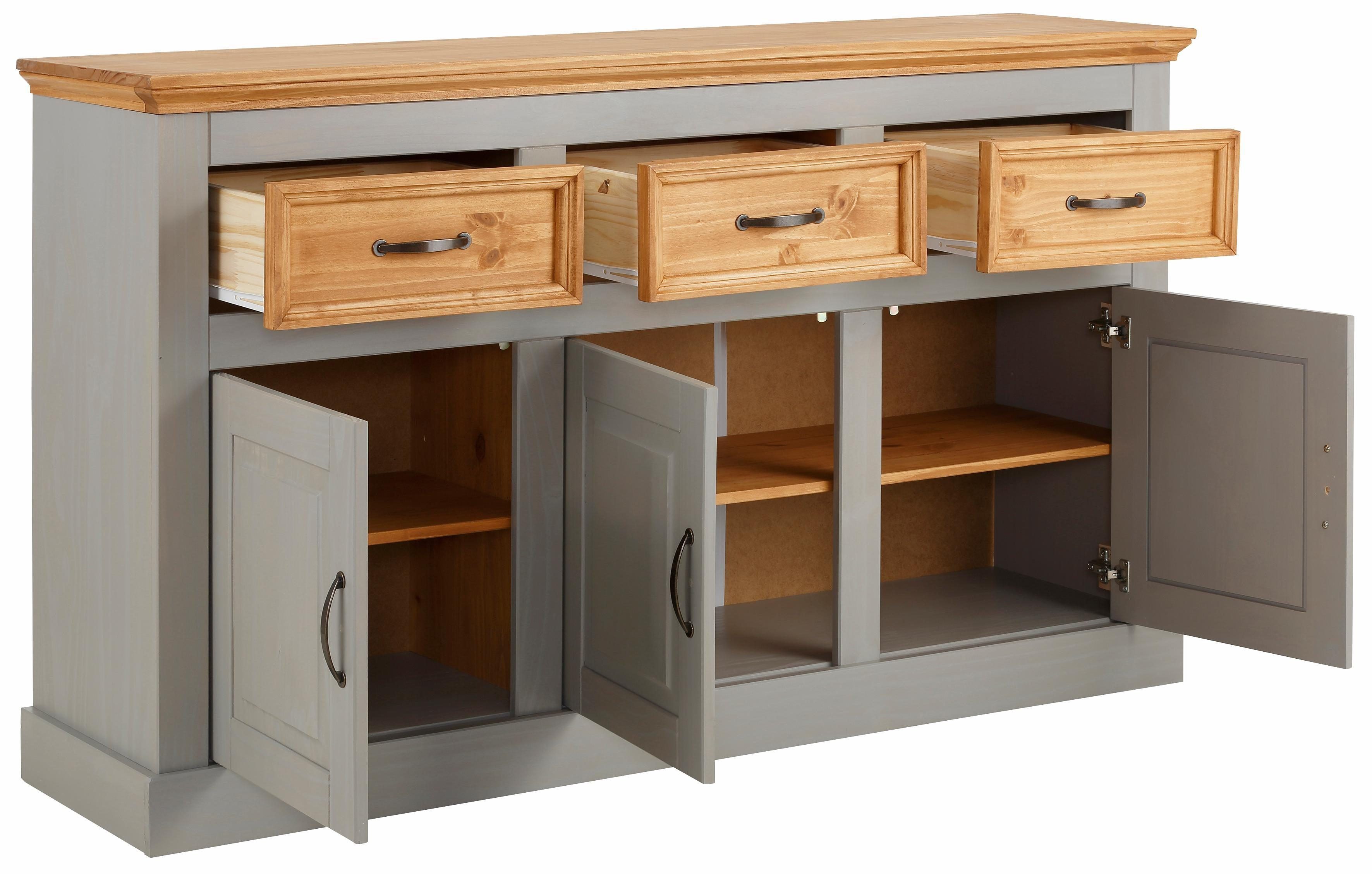 OTTO home Sideboard Selma, Kommode aus massivem Kiefernholz, Breite 145 cm