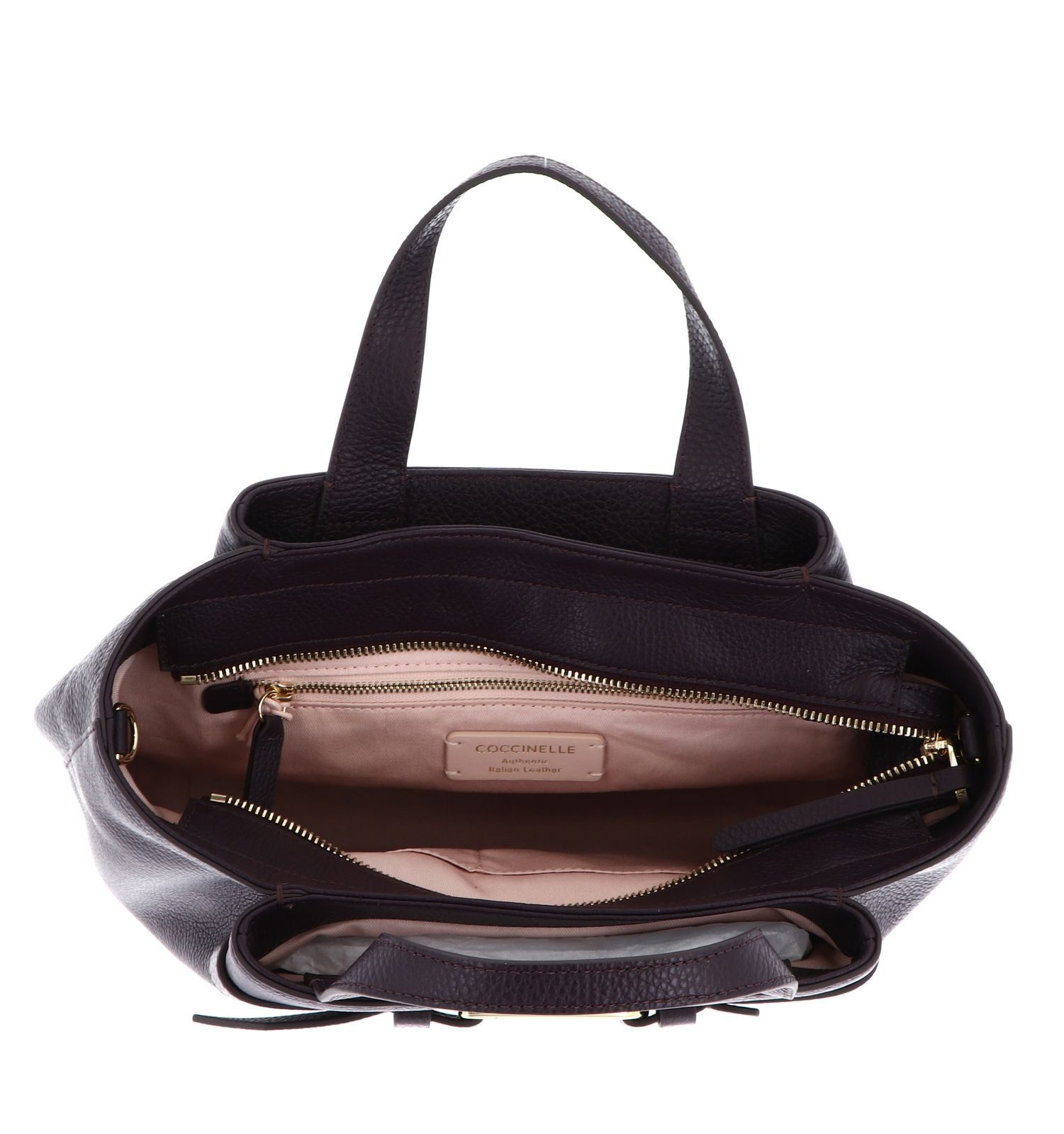 COCCINELLE Schultertasche Handbag Grained Leather, aus echtem Rindsleder