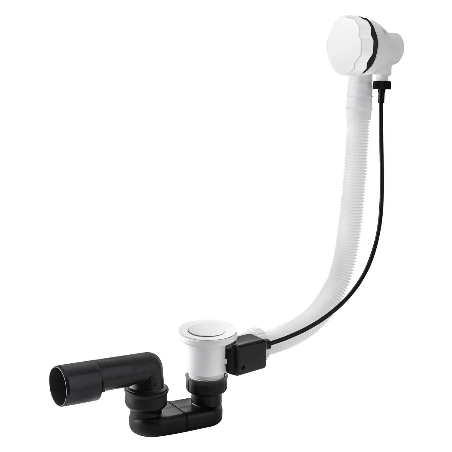 TRIZERATOP Wannenarmatur Badewannen-Überlauf mit Automatikablauf CLASSIC I 57 cm, weiß matt (Badewannen-Überlauf mit Automatikablauf CLASSIC I 57 cm, weiß matt, Badewannen-Überlauf mit Automatikablauf CLASSIC I 57 cm, weiß matt)