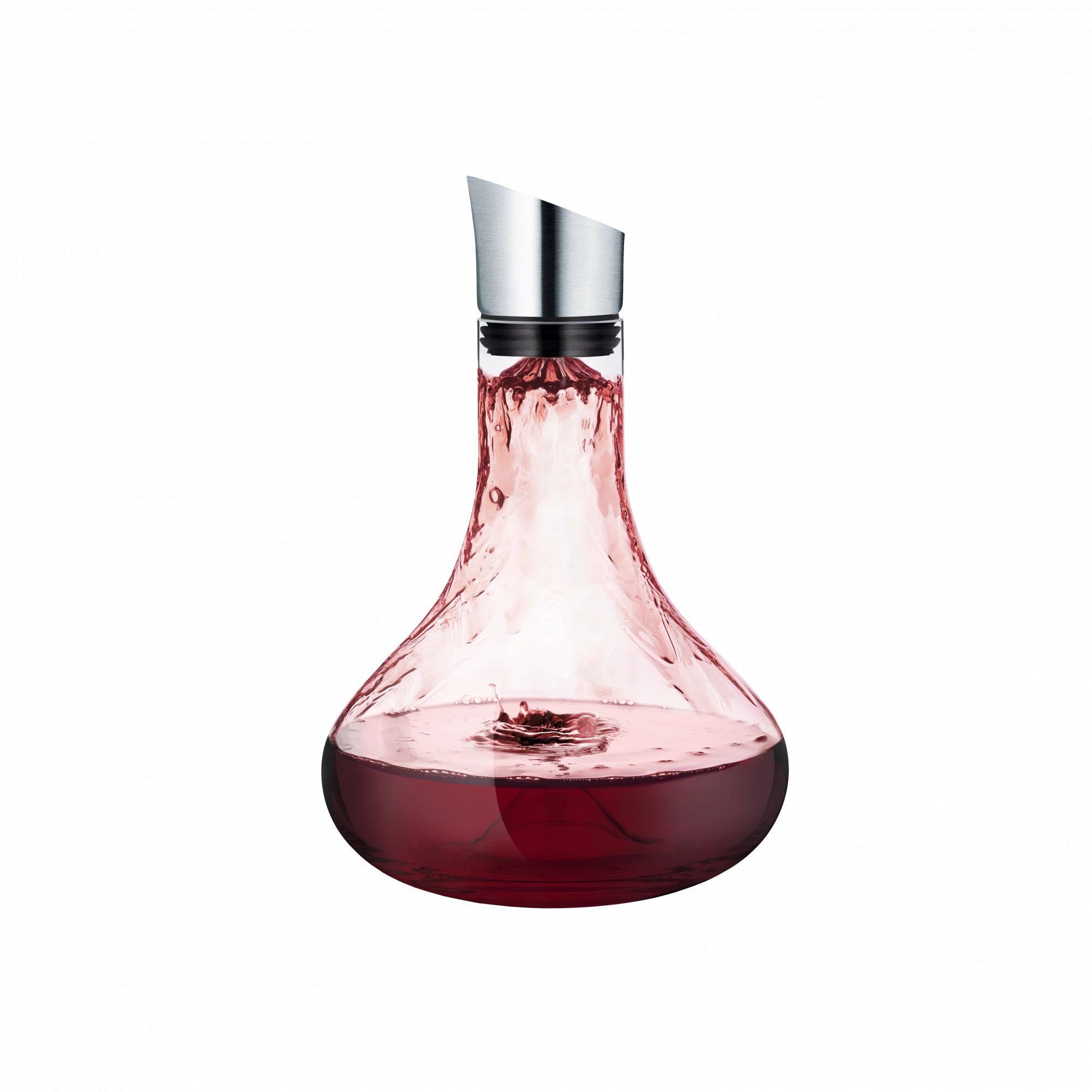 blomus Dekanter -ALPHA- Dekantierkaraffe: Funktional mit intelligentem Filtersystem, Edelstahl, Glas, Intelligent, Filtersystem, Tropffrei, Vielseitig, Modern