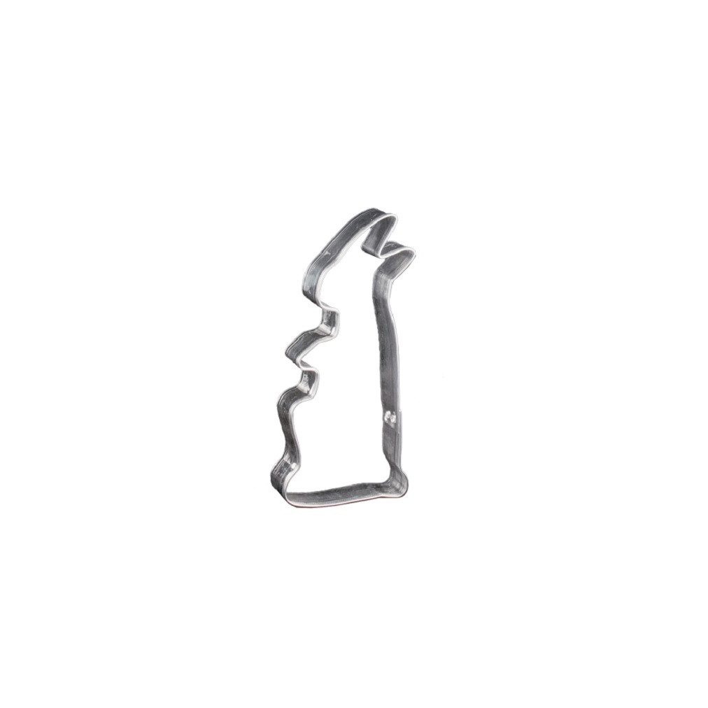 Ausstechform Keksausstecher - Hase stehend - 12x1,7 cm - aus Weißblech