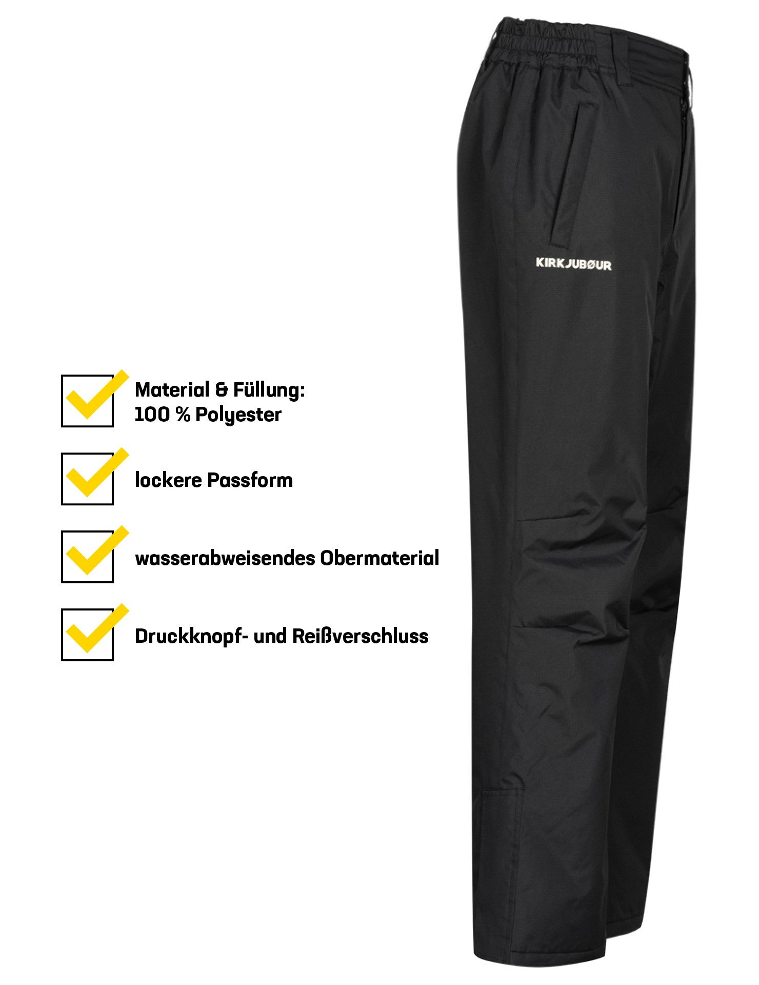 KIRKJUBOUR Skihose XL KJ-71, KIRKJUBØUR® "Skadi" Herren Skihose blau wasserabweisendes Obermaterial