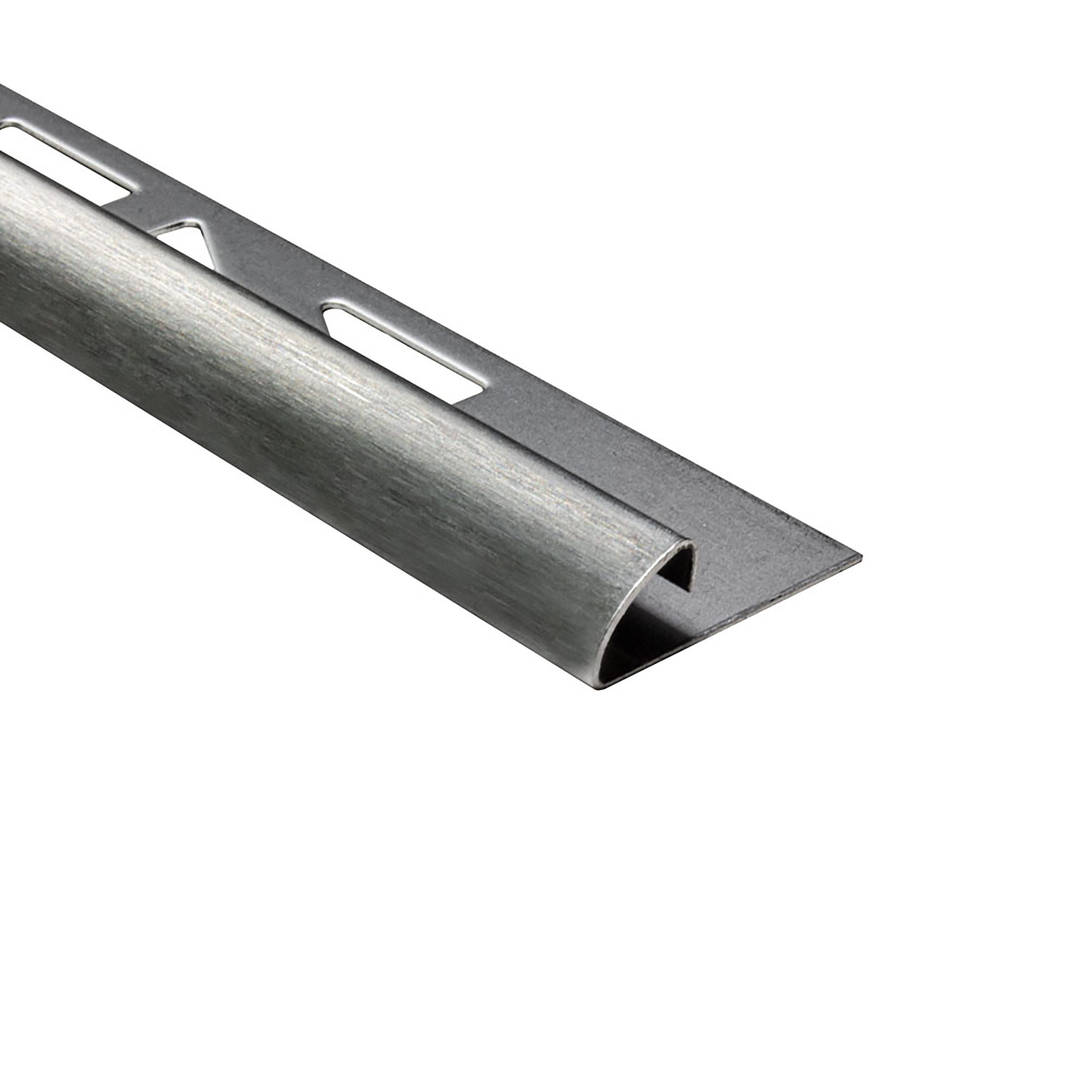 tktrading24 Abschlussprofil 10x Viertelkreis Fliesenprofil Edelstahl 250cm 8mm Gebürstet (Set, 10er)